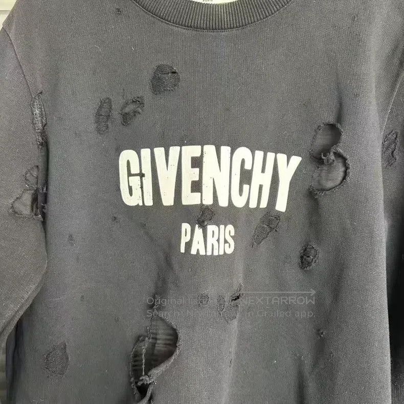 Givenchy Givenchy Black large logo Destruction hoodie Size US XS / EU 42 / 0 - 6 Thumbnail