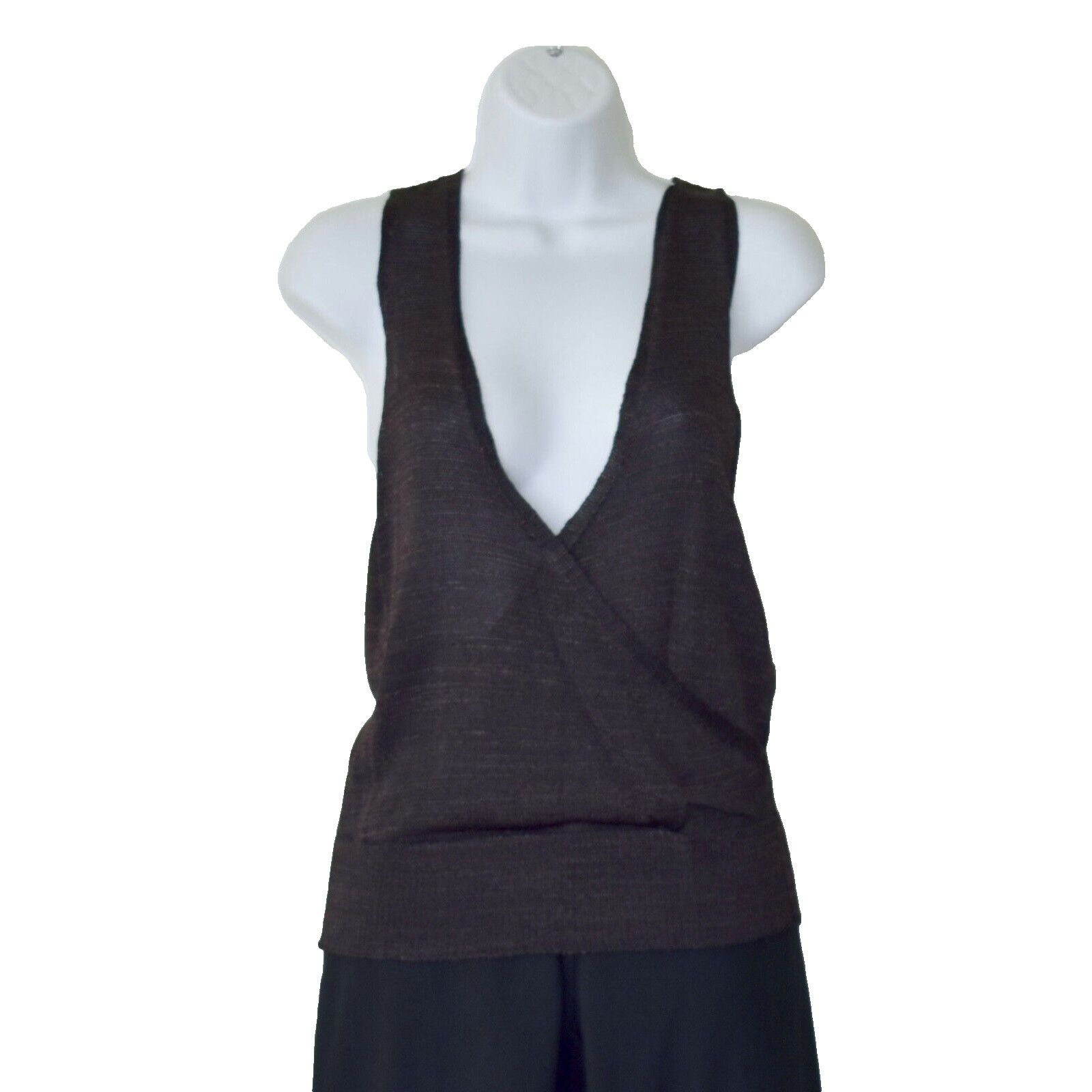 Donna Karan DONNA KARAN Brown Knit Wrap Detail Top & Cardigan 2 Pc Set M Size M / US 6-8 / IT 42-44 - 3 Thumbnail