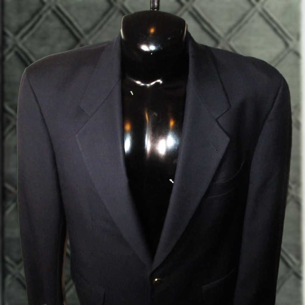 Vintage BAUMLER Avantgarde Blue Wool Blazer Jacket Size 44R Men’s Size 44R - 1 Thumbnail