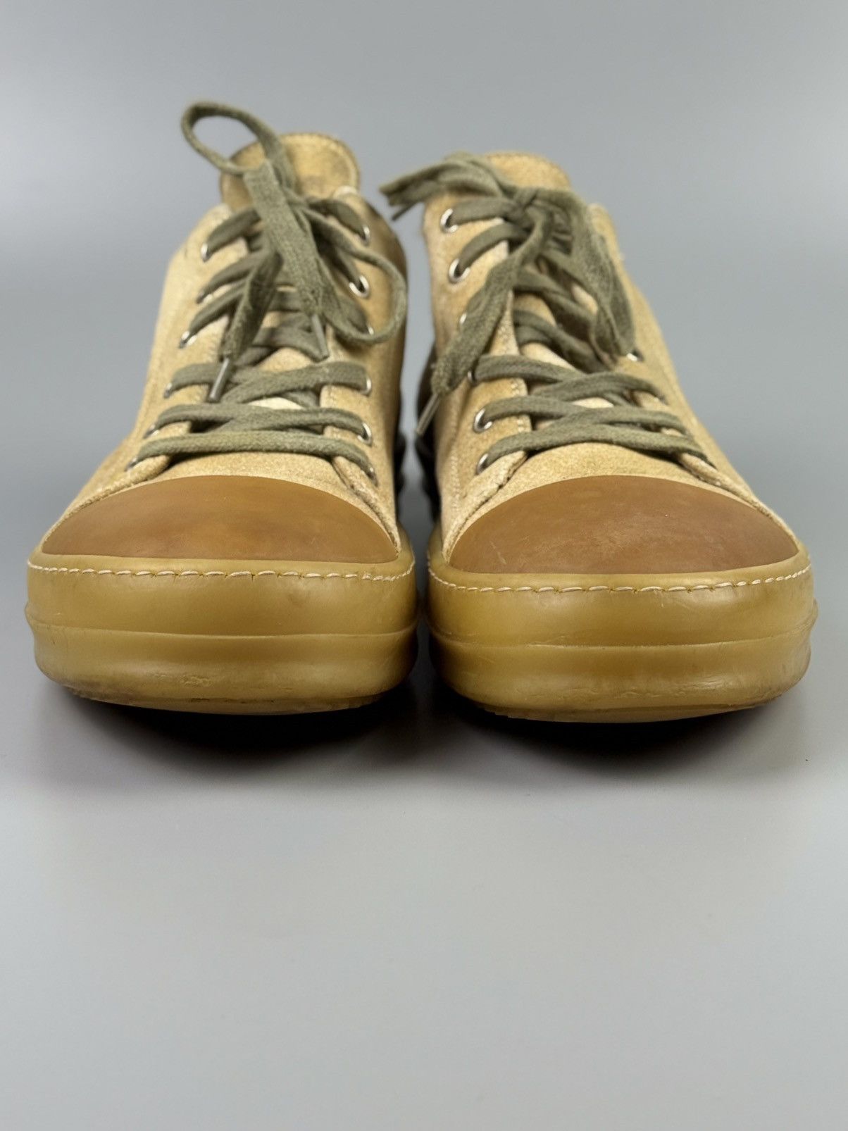 Rick Owens Rick Owens - Gum Sole Suede ‘Ramones’ Low Top Sneakers Size US 8 / EU 41 - 4 Thumbnail