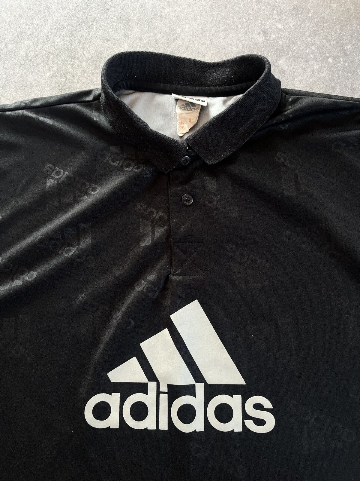 Adidas Vintage 90s Adidas Logos Polo Shirt Rare Boxy Fit Y2K Size US XL / EU 56 / 4 - 4 Thumbnail
