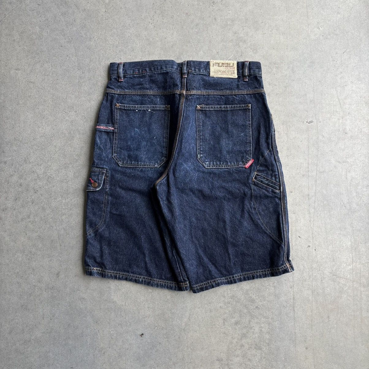 Fubu Vintage Y2K Fubu Jorts Dark Indigo Denim Heavy Baggy 36 Size US 38 / EU 54 - 1 Thumbnail