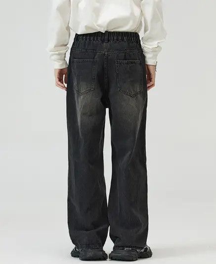 Japanese Brand × Jean Street loose straight vintage washed distressed jeans y2k Size US 32 / EU 48 - 2 Thumbnail