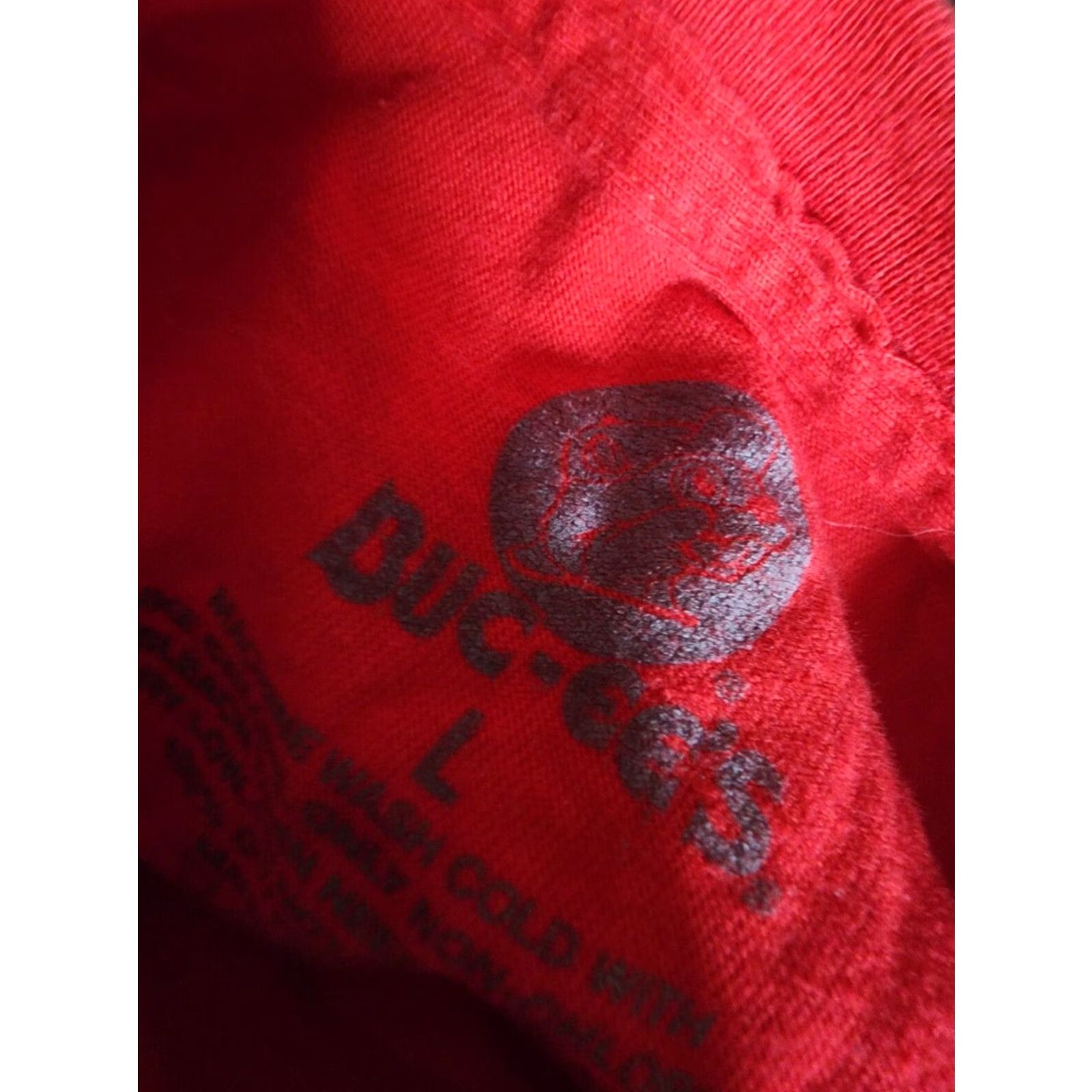 Vintage Bucees Christmas Tree Rocking Around Short Sleeve T Shirt Red Adult Large Size US L / EU 52-54 / 3 - 4 Thumbnail