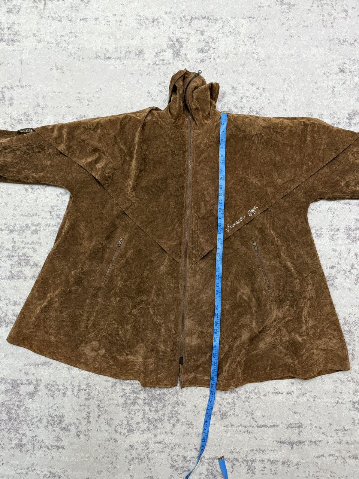 Vintage La Moda Goji Suede Brown Fancy Cloaks Size ONE SIZE - 18 Thumbnail