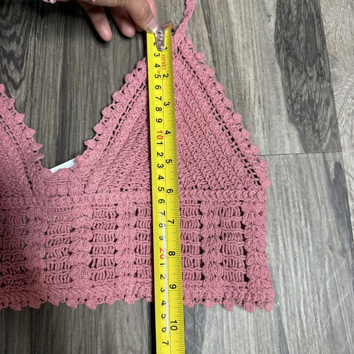 Hemant & Nandita Hem & Thread Mauve Crochet Crop Top Size M / US 6-8 / IT 42-44 - 7 Thumbnail