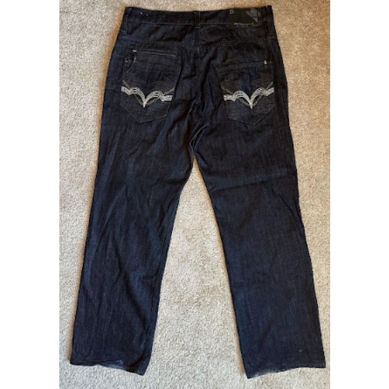 Rocawear Rocawear Original Fit Dark Wash Baggy Straight Jeans Navy 38 Size US 38 / EU 54 - 1 Thumbnail