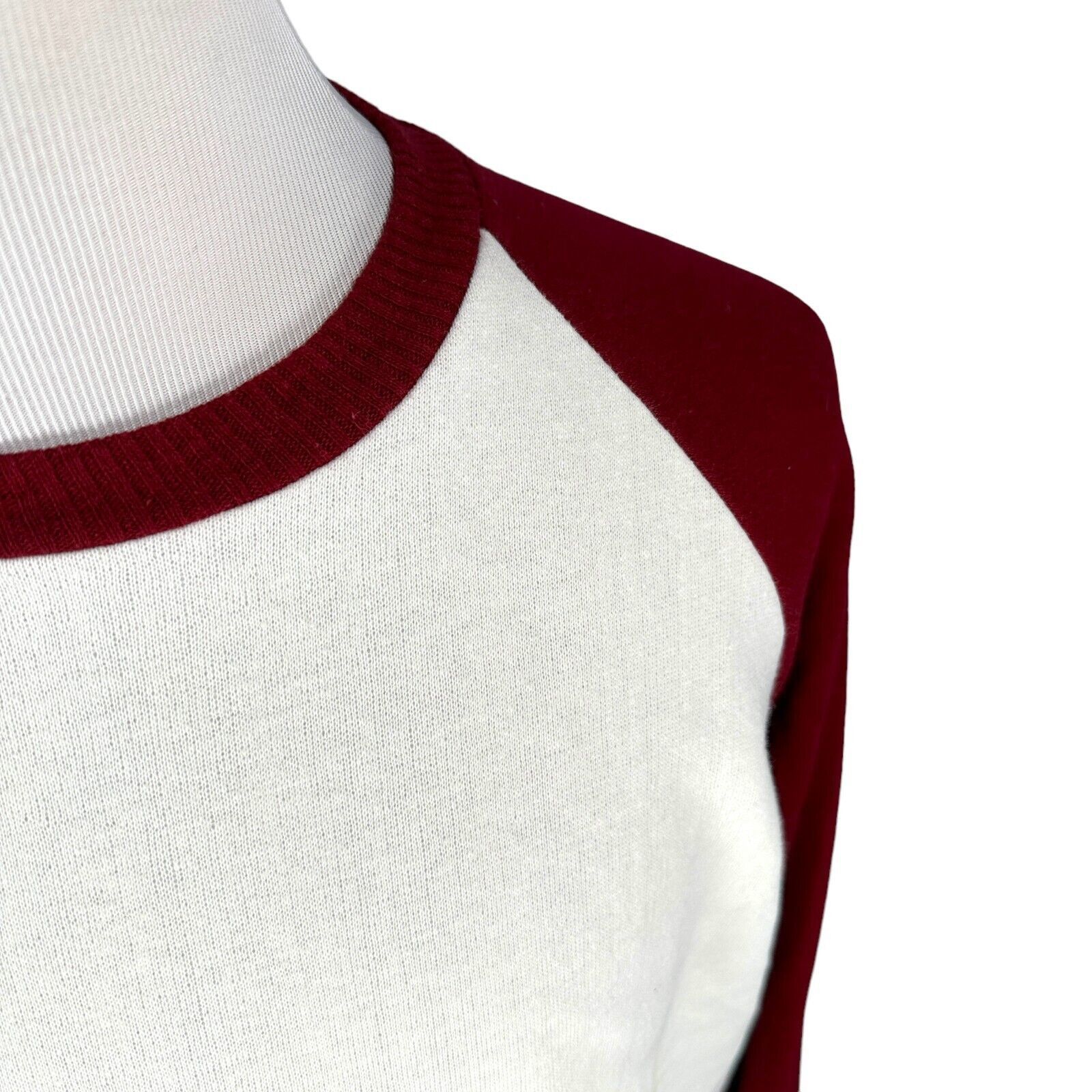 The Unbranded Brand Campus Sports Sweatshirt Men's XL White Burgundy Long Sleeve Size US XL / EU 56 / 4 - 3 Thumbnail