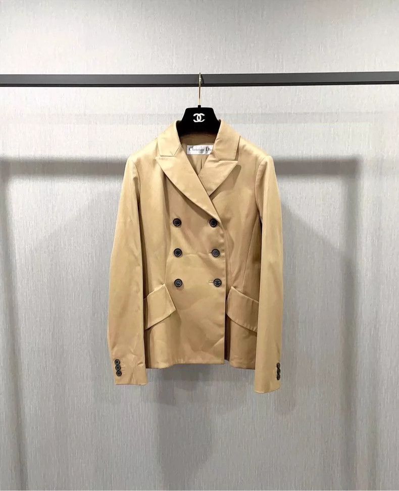 Dior Beige Double-Breasted Tailored Blazer- DMC