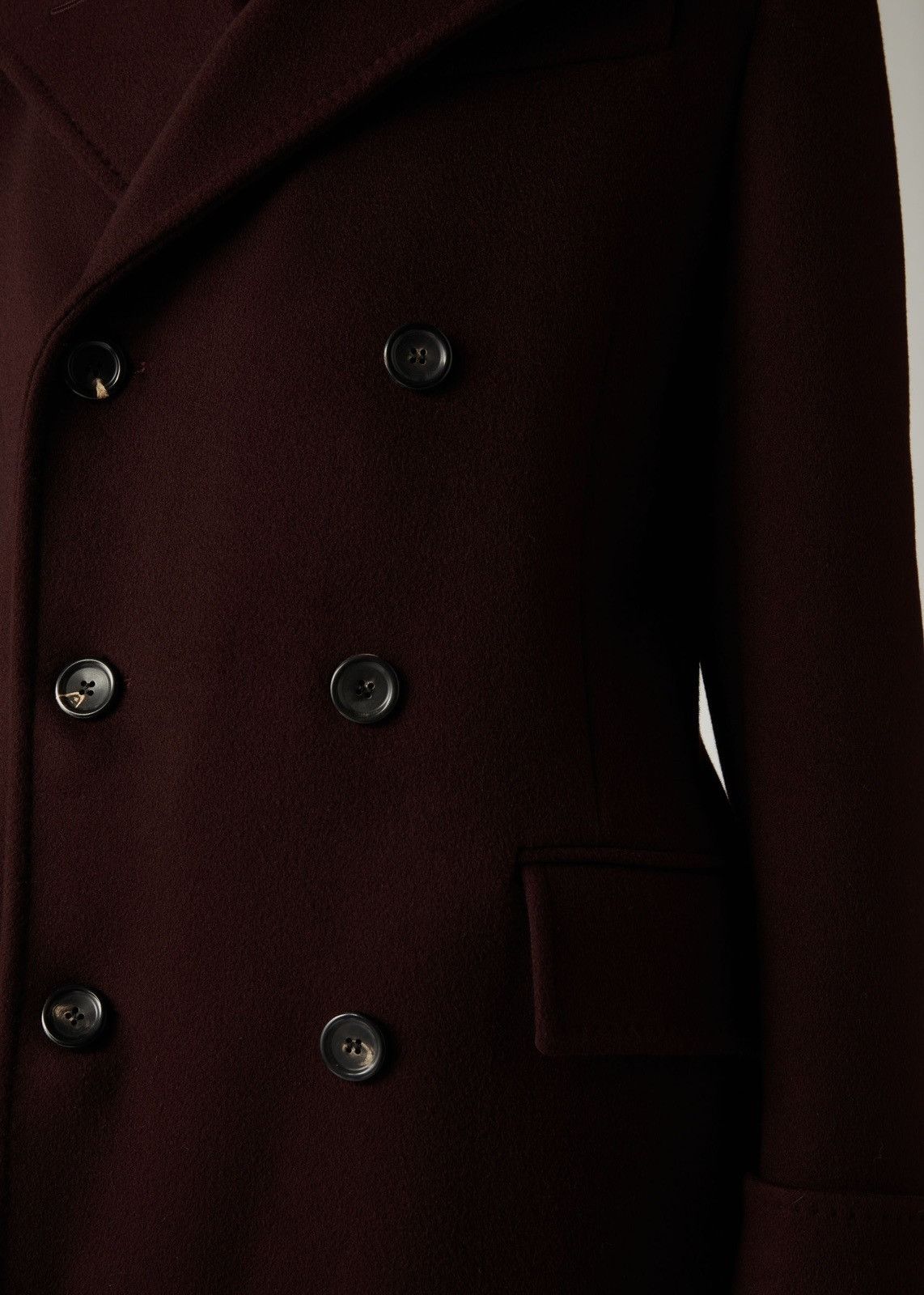 Loro Piana o1srvl11e0824 Sergio Cashmere Coat in Burgundy Size XL / US 12-14 / IT 48-50 - 5 Thumbnail