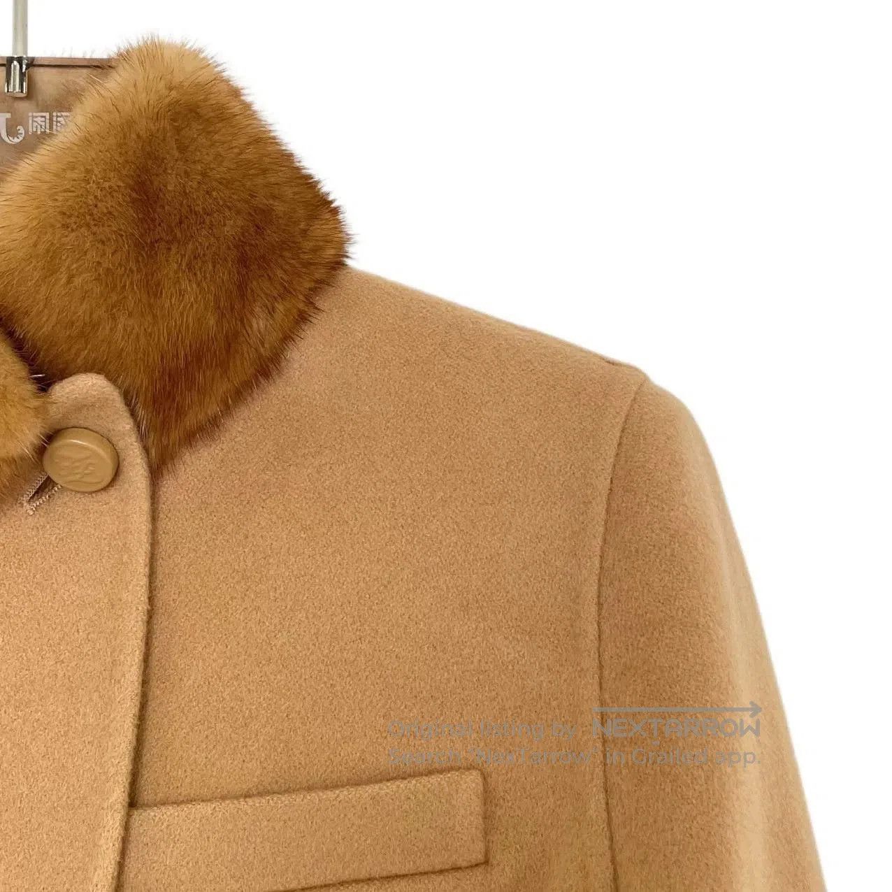 Fendi fendi cashmere coat with mink fur trim. Size US S / EU 44-46 / 1 - 3 Thumbnail