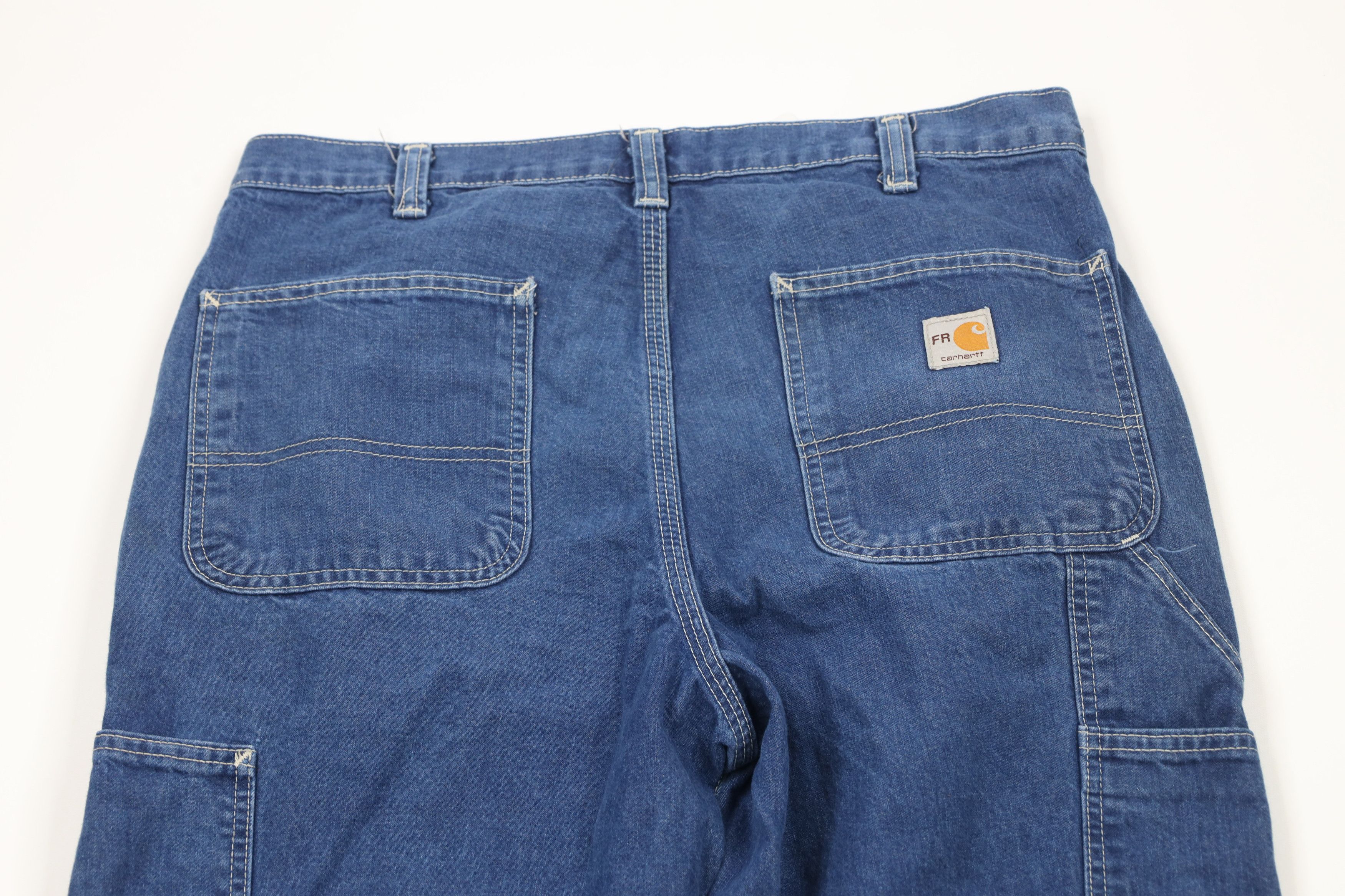 Carhartt × Vintage Vintage Carhartt FR Flame Resistant Wide Leg Dungaree Jeans Size US 34 / EU 50 - 13 Thumbnail
