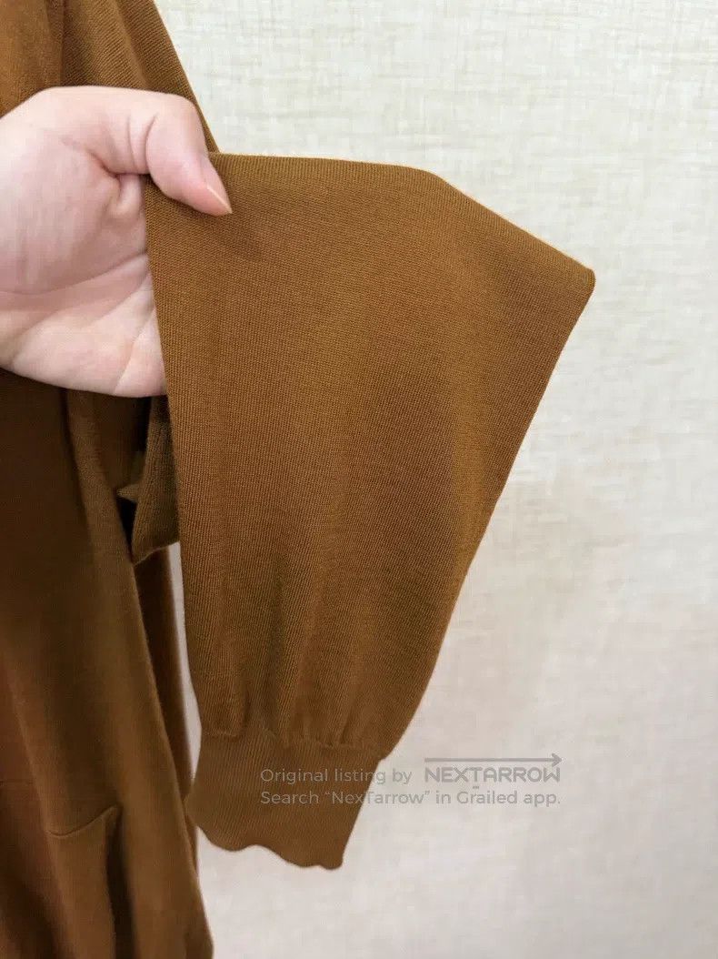 Loro Piana Loro Piana 12 Micron Full Zip Knit Sweater Camel Color Size US L / EU 52-54 / 3 - 8 Thumbnail