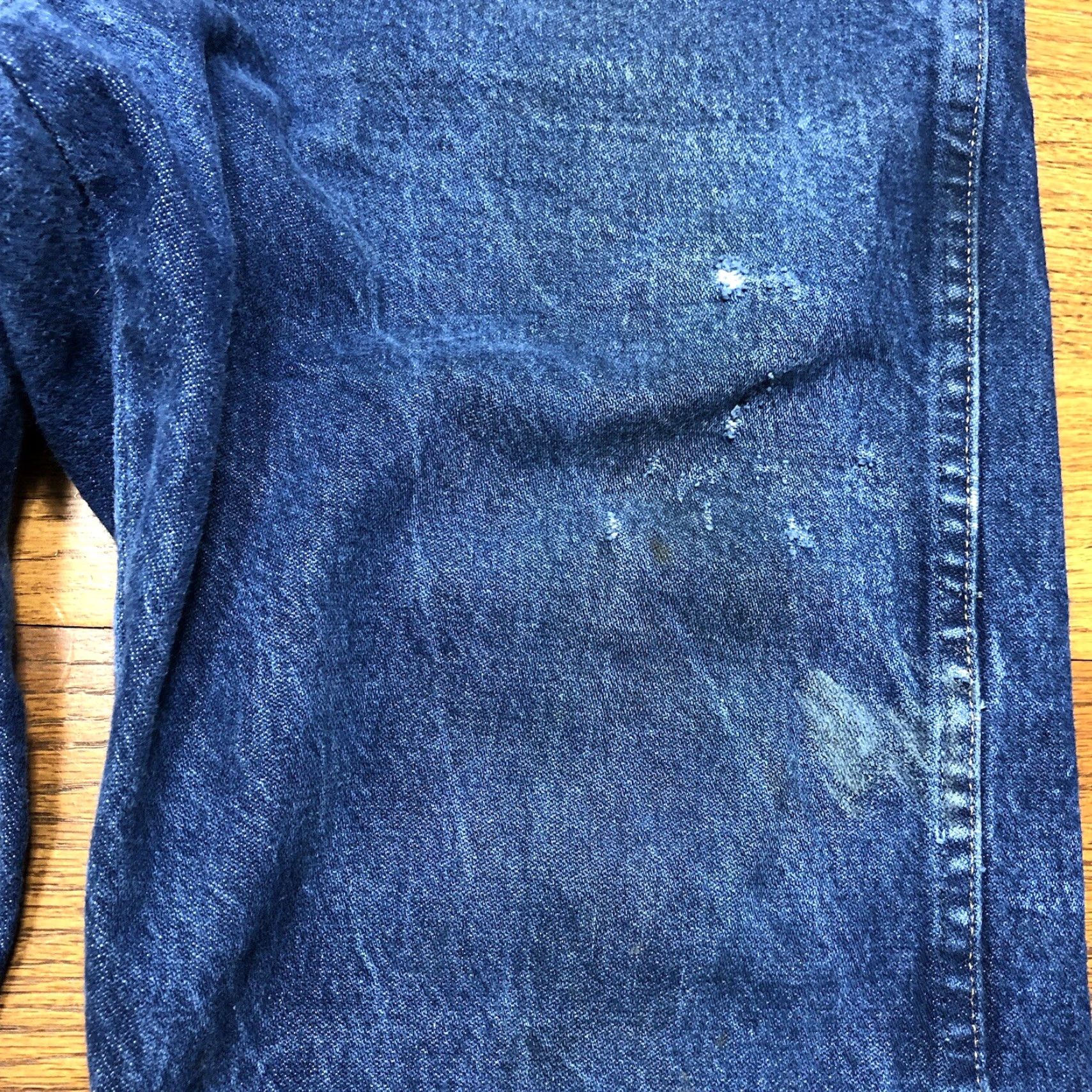 Wrangler VINTAGE Wrangler 13MWZ Jeans Mens Tag 36x32 Cowboy Cut Western Distressed Chore Blue Size US 36 / EU 52 - 7 Thumbnail