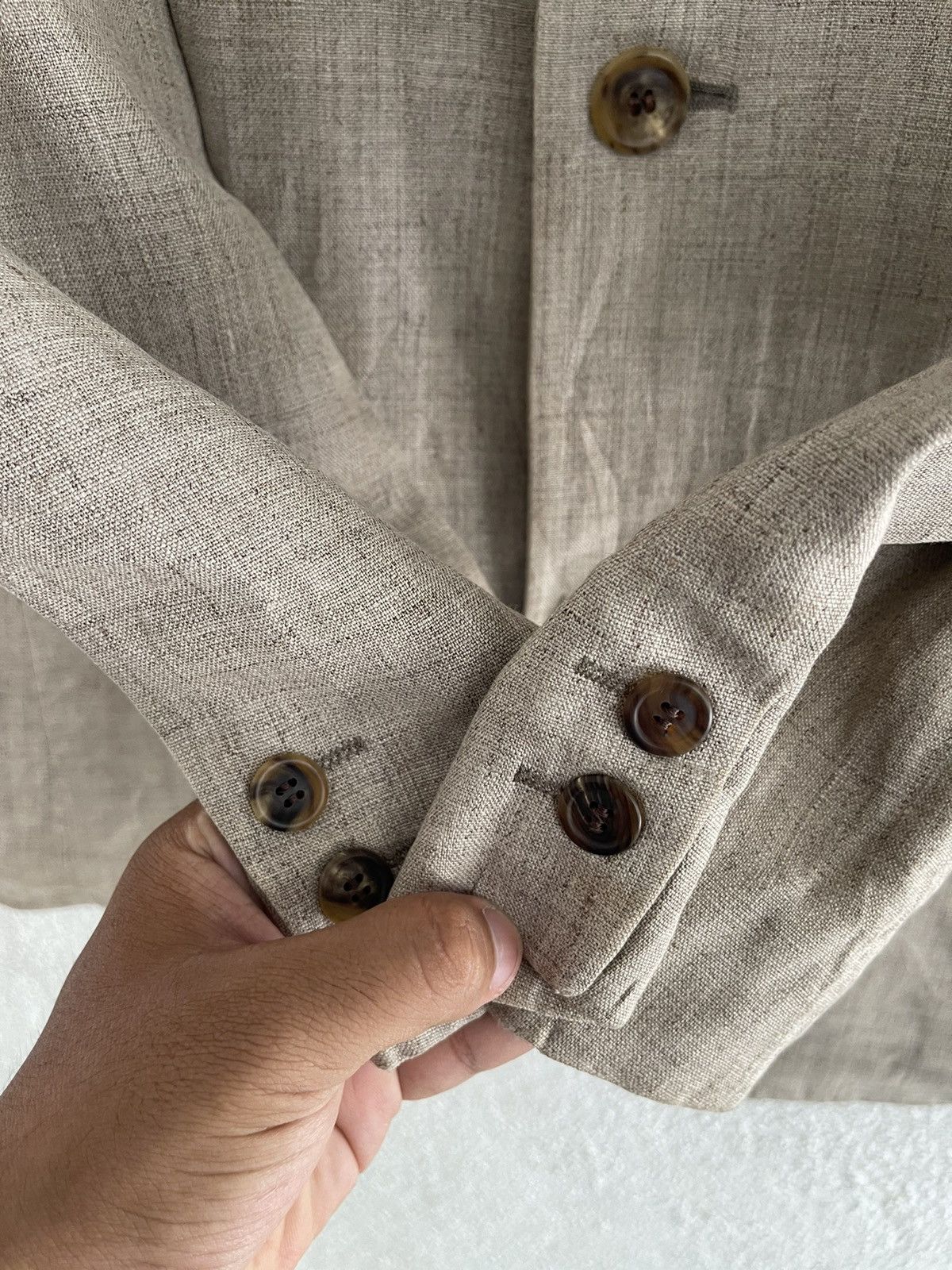 Issey Miyake Issey Miyake Linen Jacket Mandarin Collar 3 Pocket Size US M / EU 48-50 / 2 - 6 Thumbnail