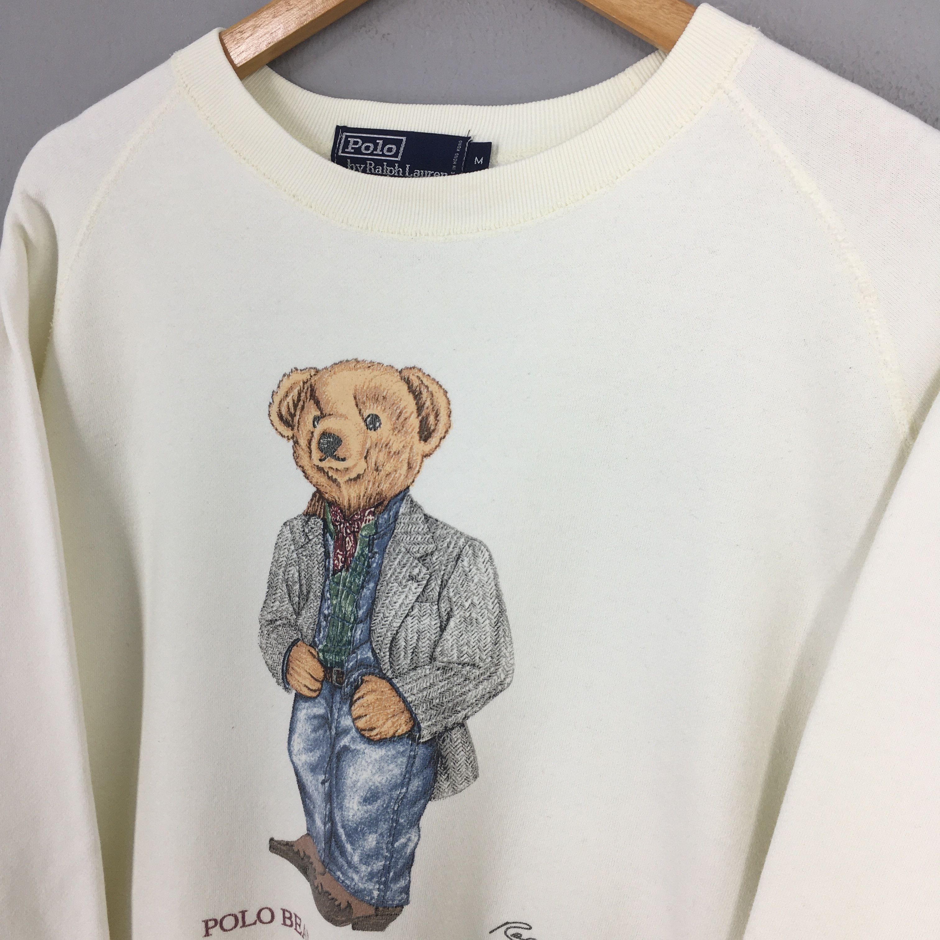 Polo Ralph Lauren × Ralph Lauren × Vintage Vintage 90s Polo Bear Ralph Lauren Casual Sweatshirt Medium Size US M / EU 48-50 / 2 - 3 Thumbnail