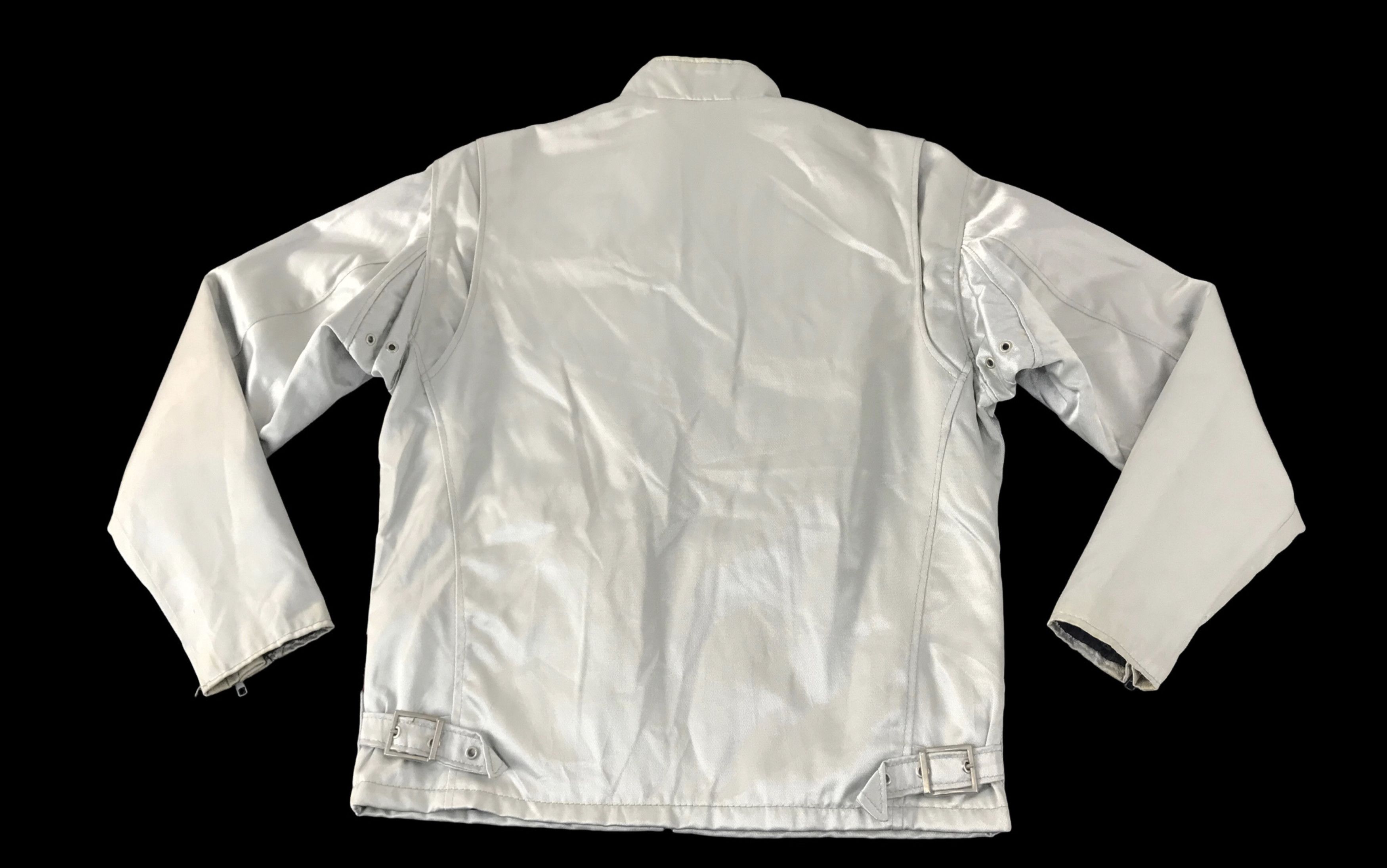 Schott 90s Schott NYC Retro Racer Zipper White Minimalist Jacket Size US M / EU 48-50 / 2 - 2 Thumbnail