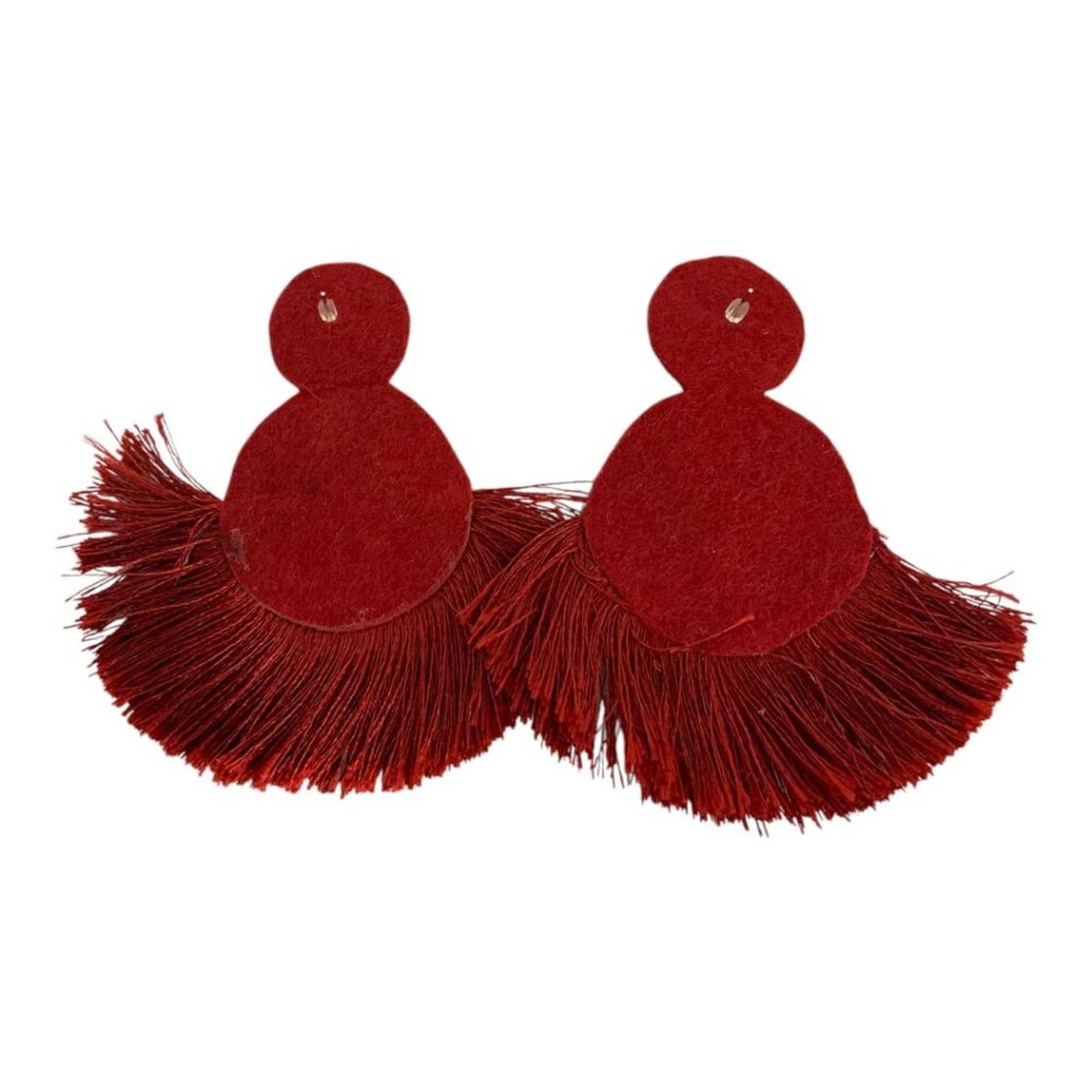 Other Boho Red Beaded Fringe Fashion Earrings Size ONE SIZE - 3 Thumbnail