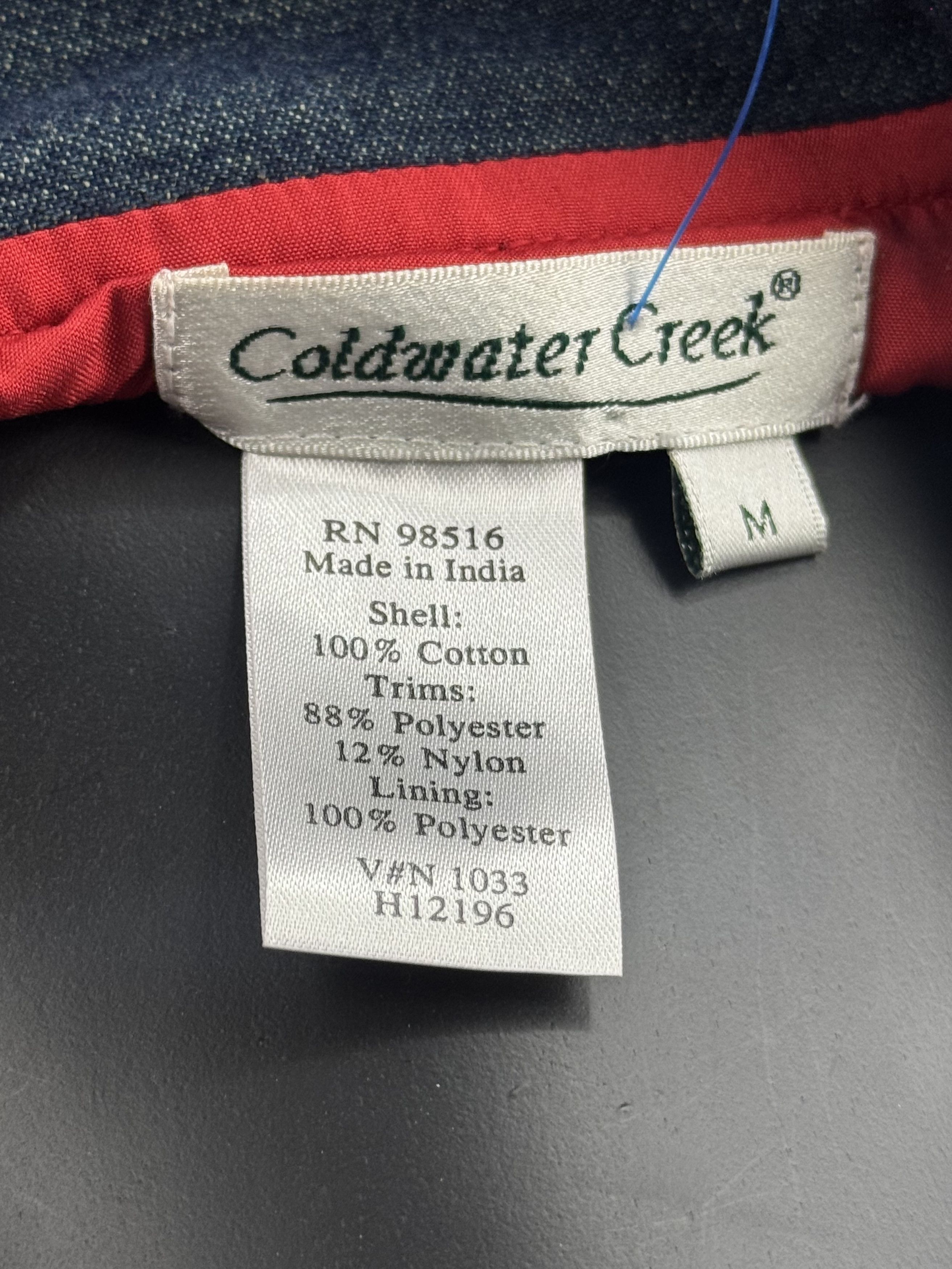 Coldwater Creek VTG Coldwater Creek Denim Vest w/ Brocade Patch & Embroidery Size M / US 6-8 / IT 42-44 - 6 Thumbnail