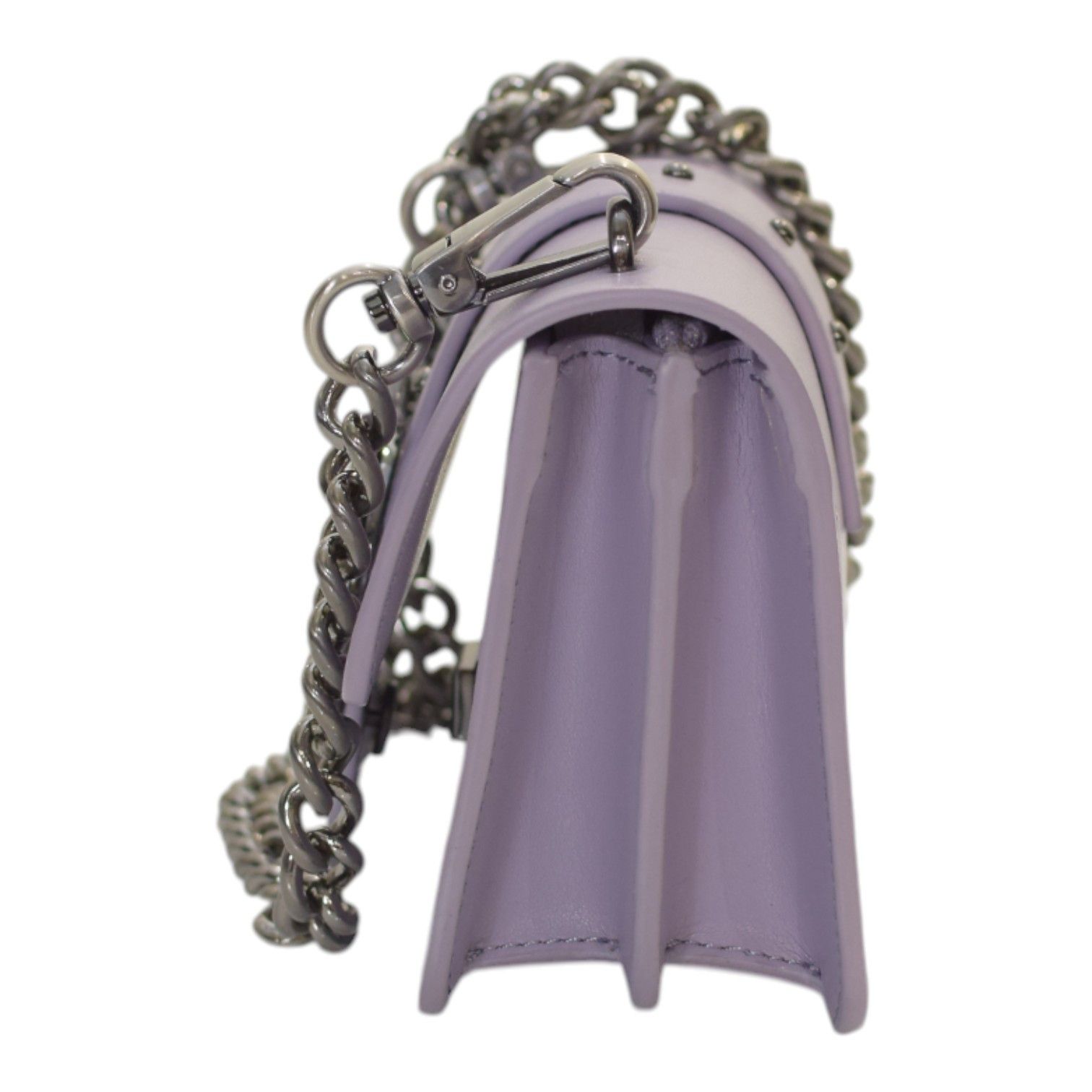 Pinko Pinko Love One Mini C Bag – Lilac Leather Size ONE SIZE - 6 Thumbnail