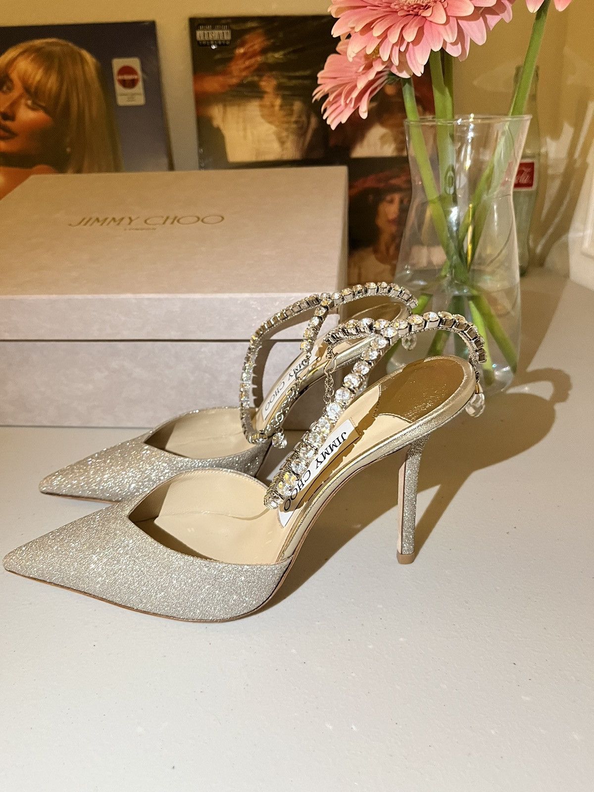 Jimmy Choo Jimmy Choo Silver Saeda Size US 6 / IT 36 - 1 Thumbnail