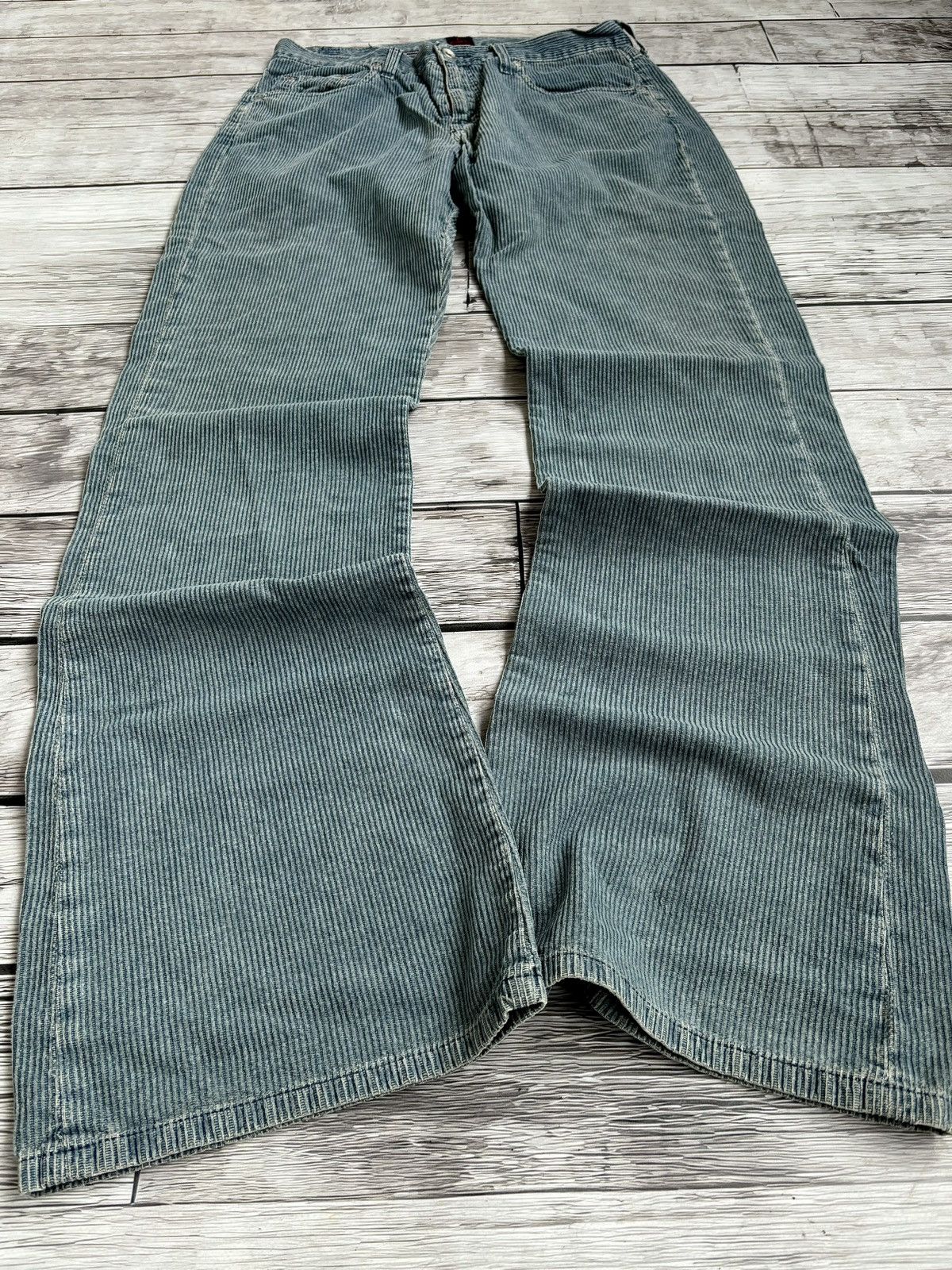 Designer × Hysteric Glamour × Japanese Brand VTG FLARED RICK OWENS EVISU STYLE JAPANESE CORDUROY JEANS Size US 32 / EU 48 - 1 Thumbnail