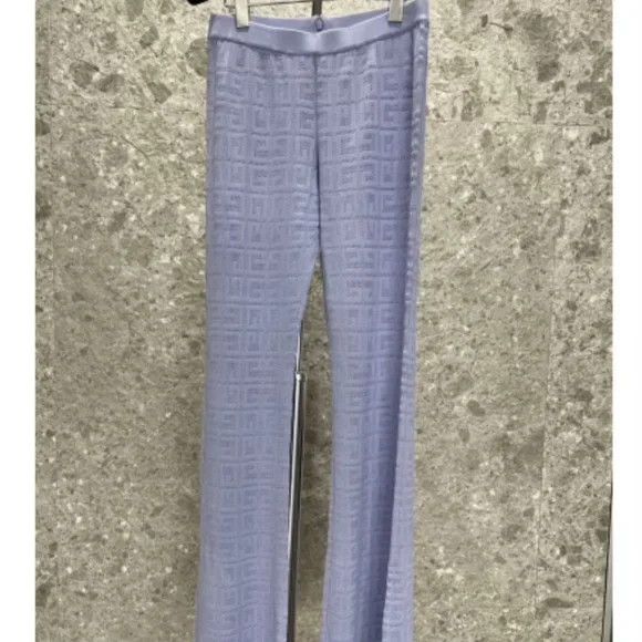 Givenchy Givenchy 4G jacquard flared pants - LAVENDER - NEW WITH TAGS Size 27" / US 4 / IT 40 - 6 Thumbnail