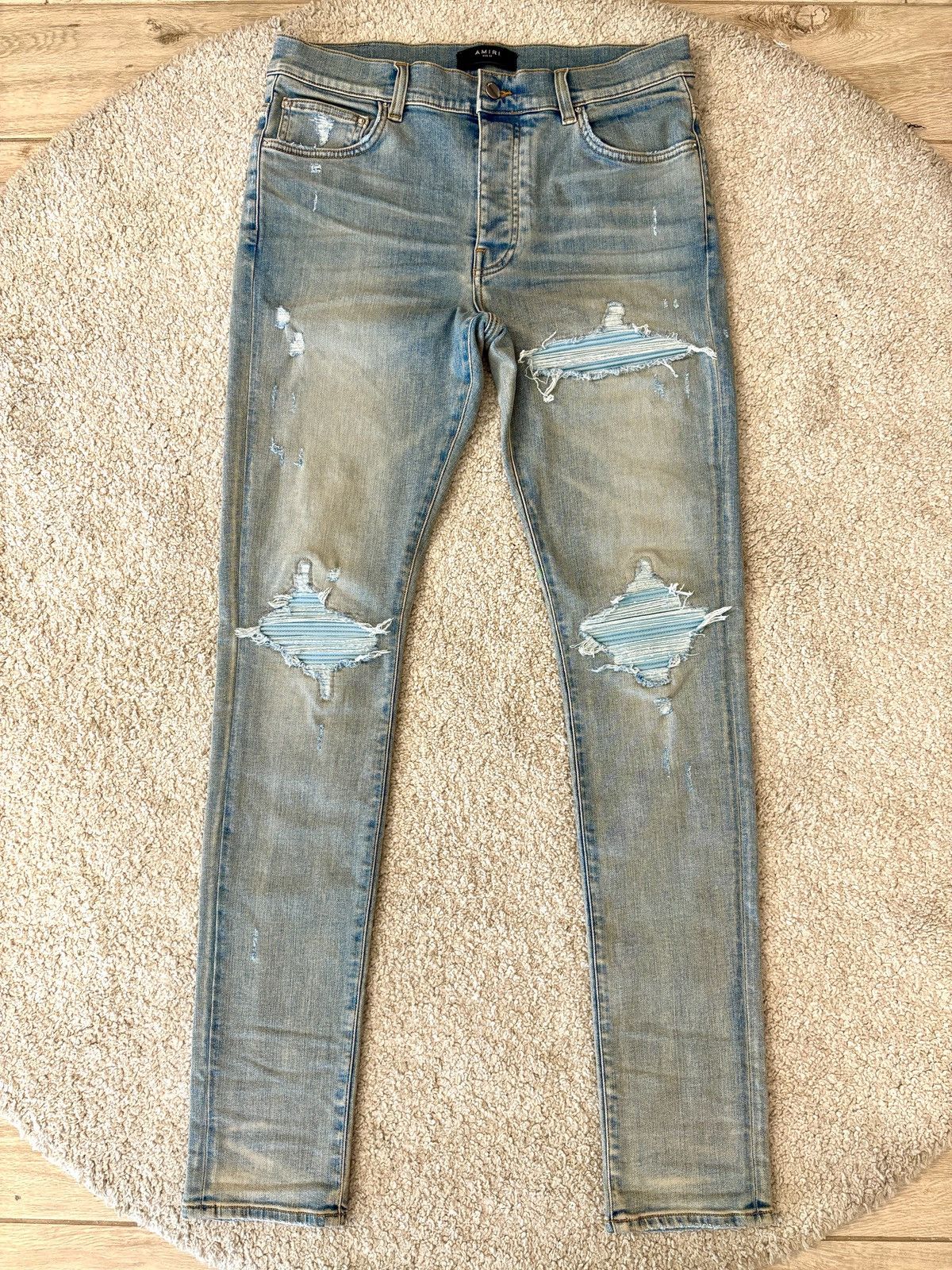 Amiri Amiri MX1 Light Indigo Jeans Sz 33 Blue | Grailed