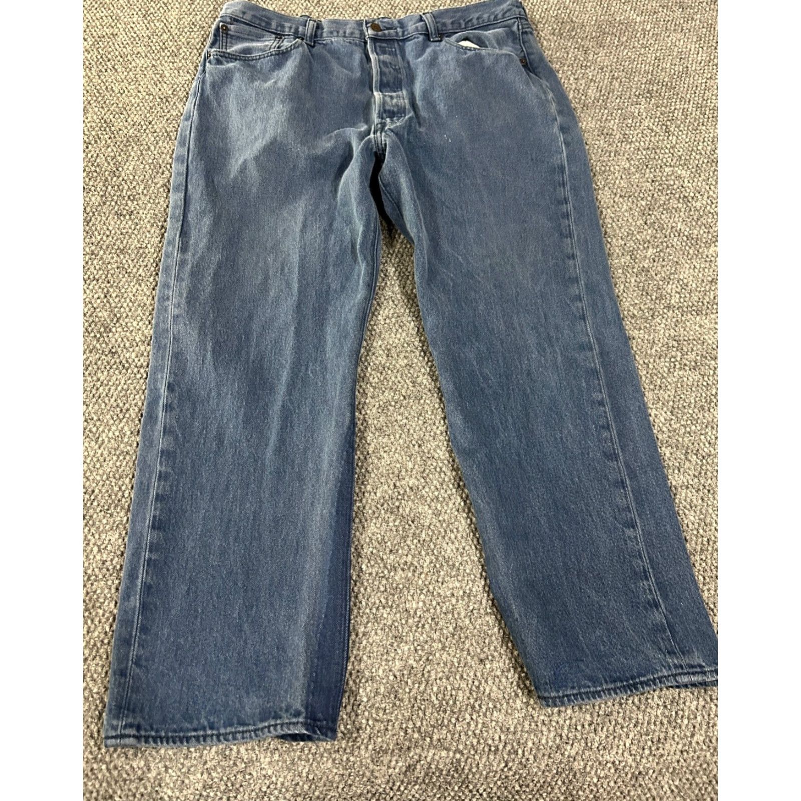 Levi's VINTAGE Levi's 501 Jeans (Mens) 36x28 Blue Straight Button Fly Classic Denim Retro 90s Size US 36 / EU 52 - 3 Thumbnail