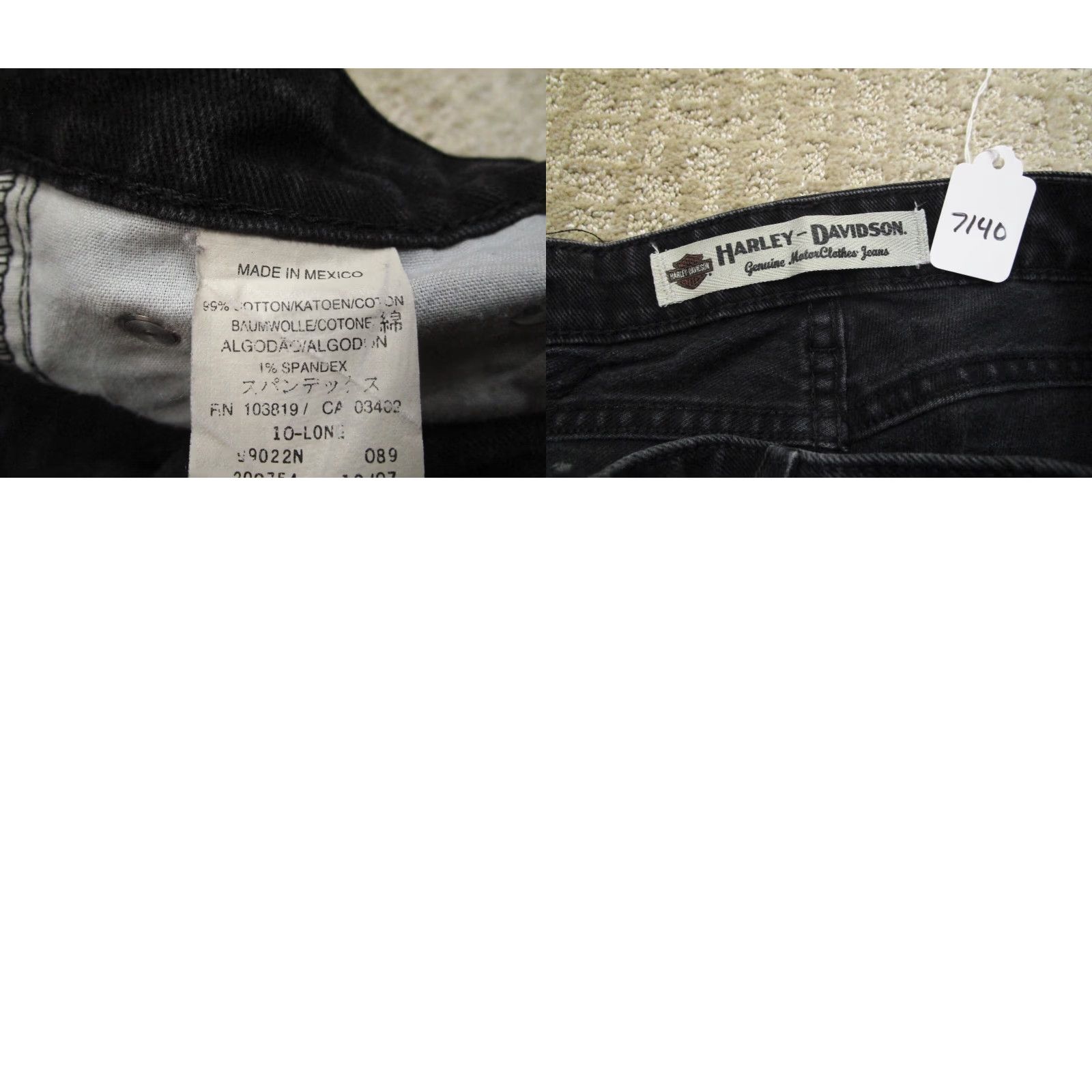 Harley Davidson VINTAGE Harley-Davidson Jeans Women 10 Black Bootcut Denim 5-Pocket Motorcycle Biker Logo Tall Pants Mens? Size 32" / US 10 / IT 46 - 8 Thumbnail