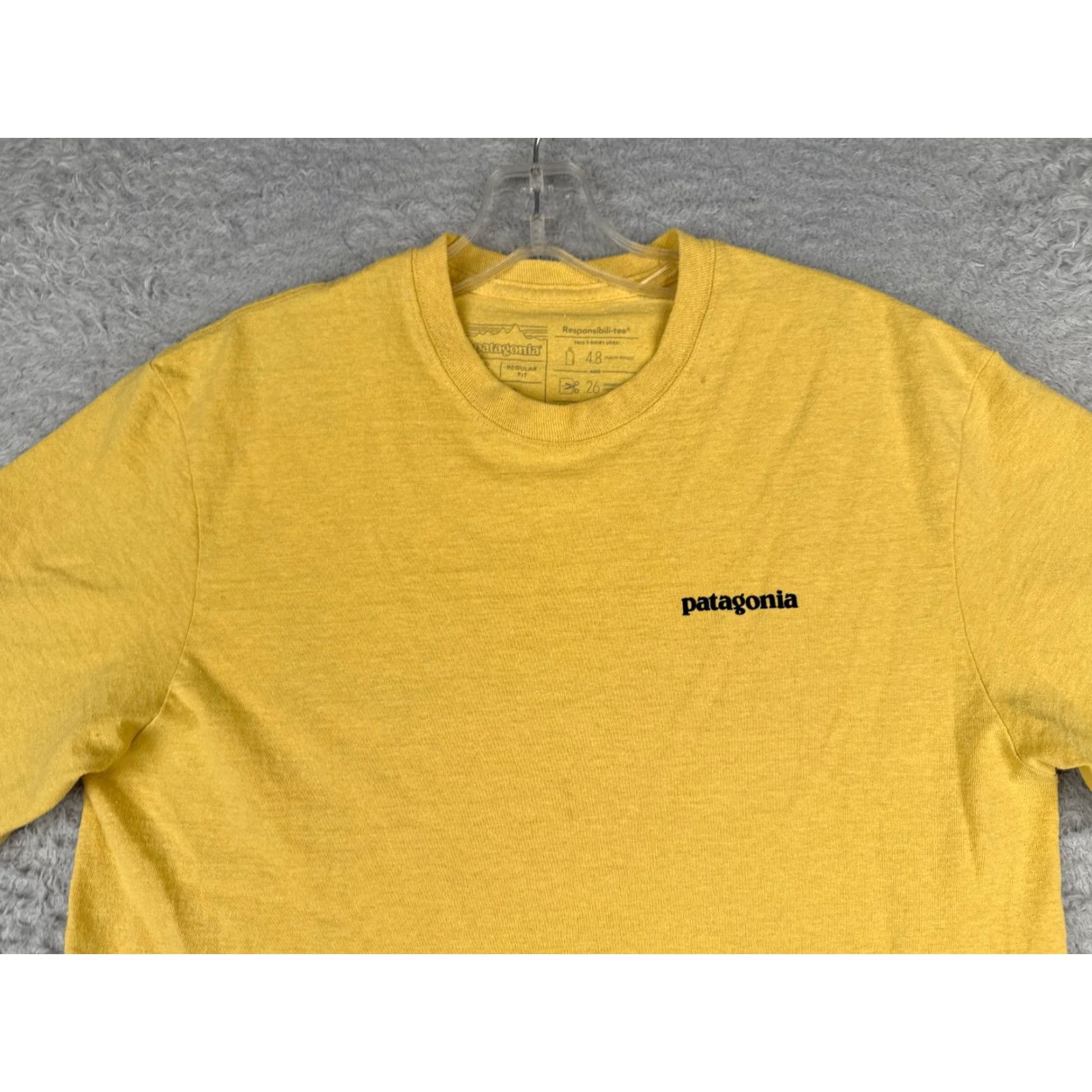 Patagonia Patagonia Shirt Adult Small Yellow Short Sleeve Crew Neck Cotton Blen Distressed Size US S / EU 44-46 / 1 - 4 Thumbnail