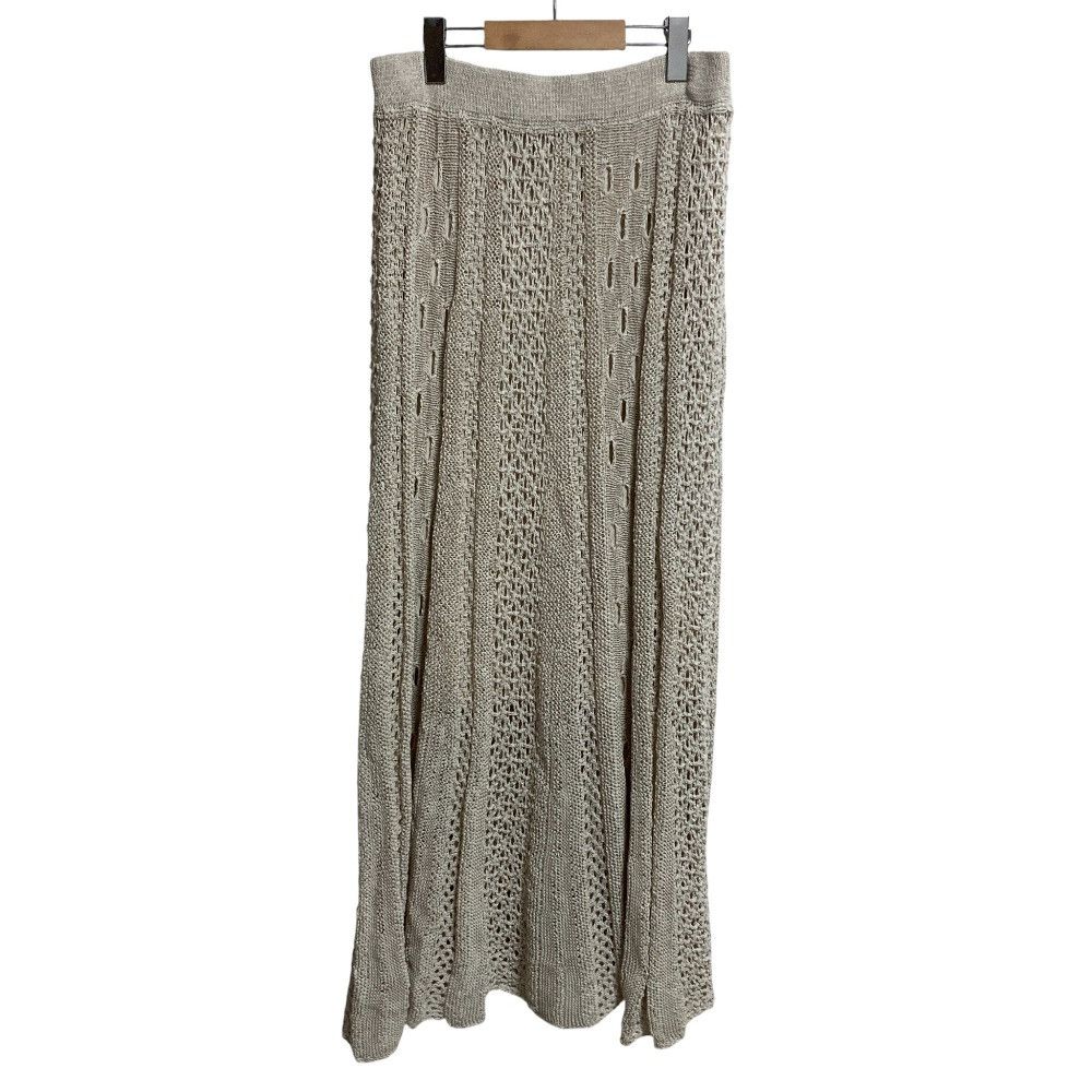Theory Theory Theory luxe Linen Long Crochet Knit Skirt Natural Material Skirts DUTY FREE for USA Size ONE SIZE - 1 Thumbnail