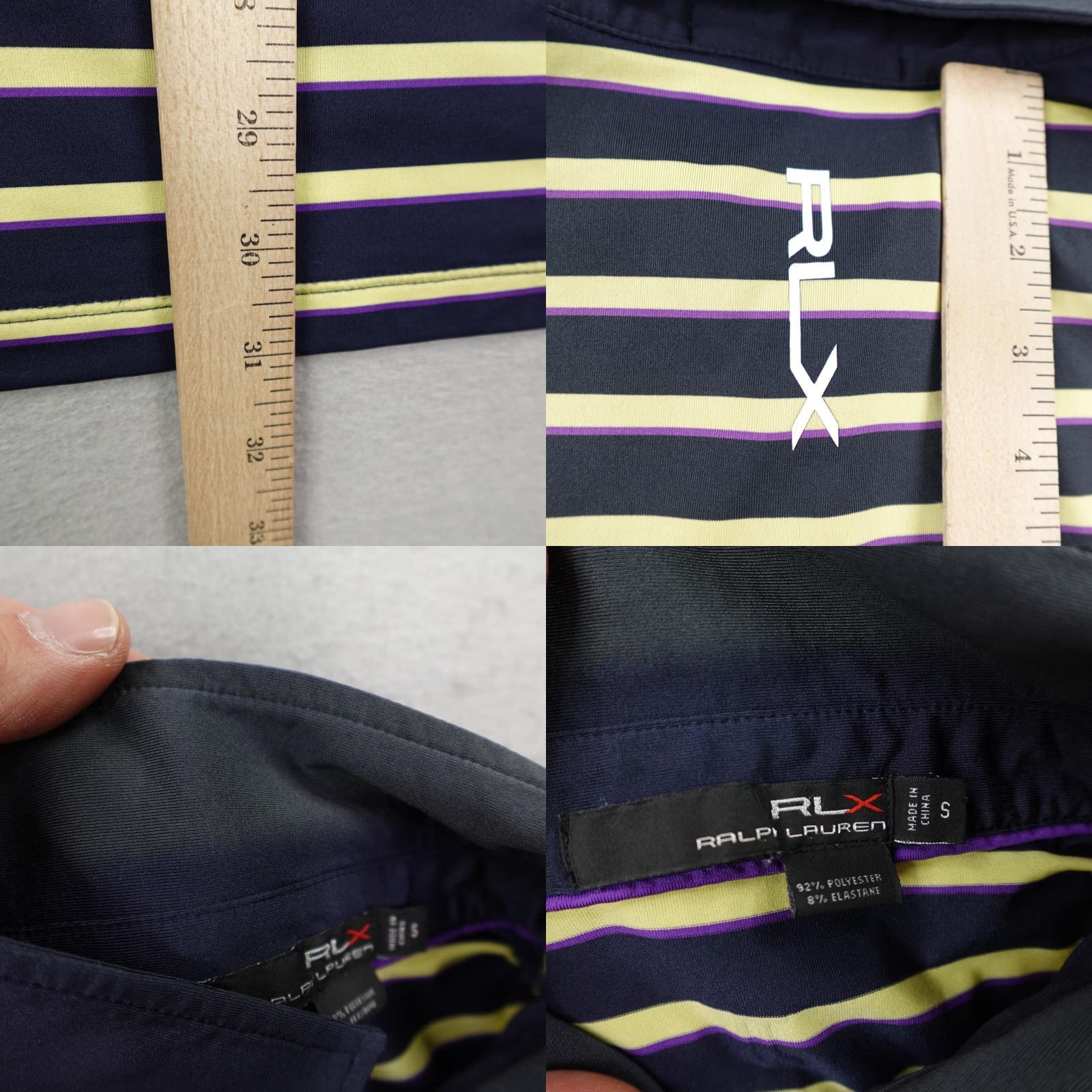 Ralph Lauren Ralph Lauren Polo Shirt Mens Small Blue Stripes RLX Kapalua Golf Performance Shirt Size US S / EU 44-46 / 1 - 8 Thumbnail