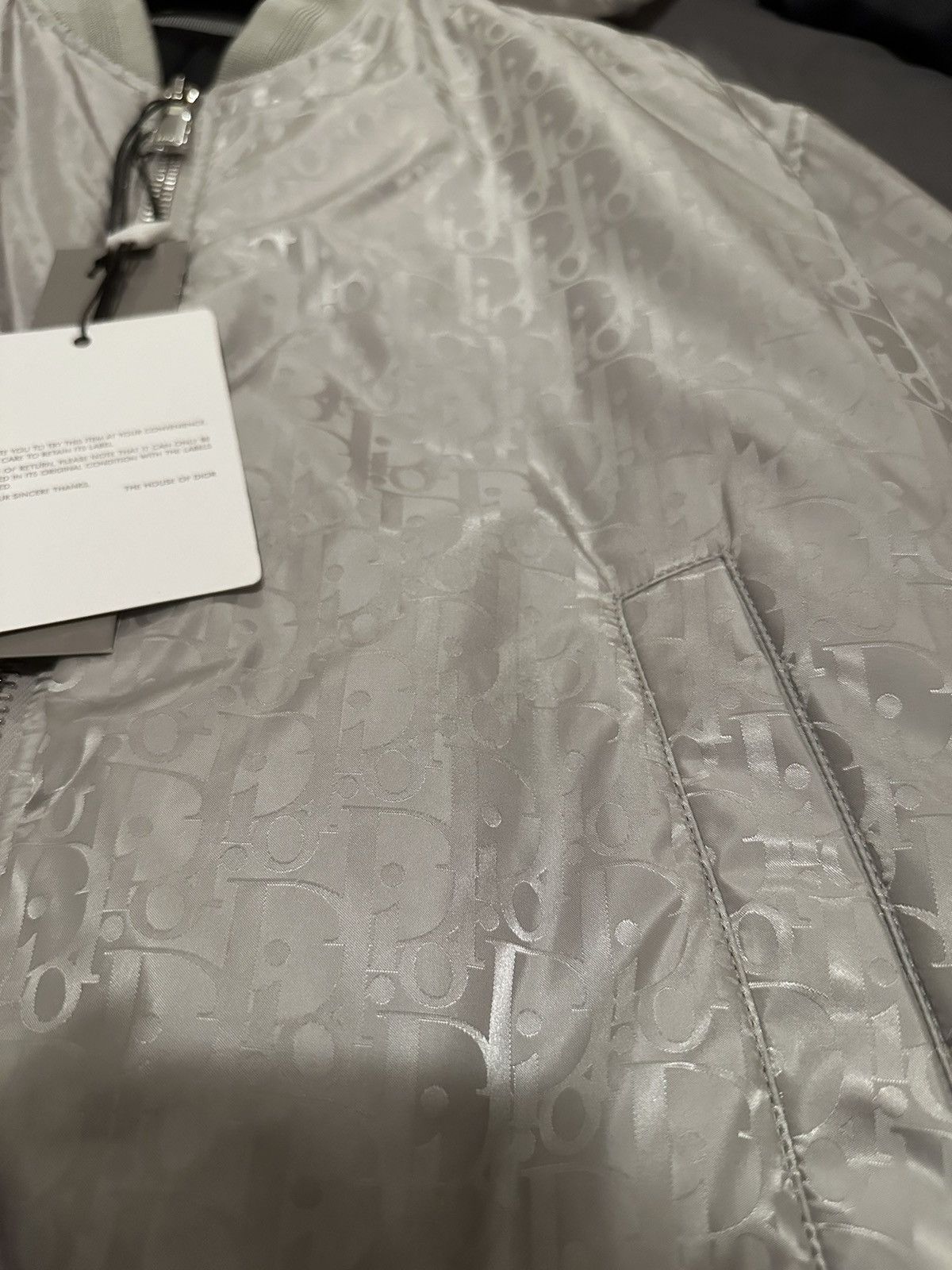 Dior Dior Oblique Bomber Jacket Gray Technical Fabric 52 L Size US L / EU 52-54 / 3 - 11 Thumbnail