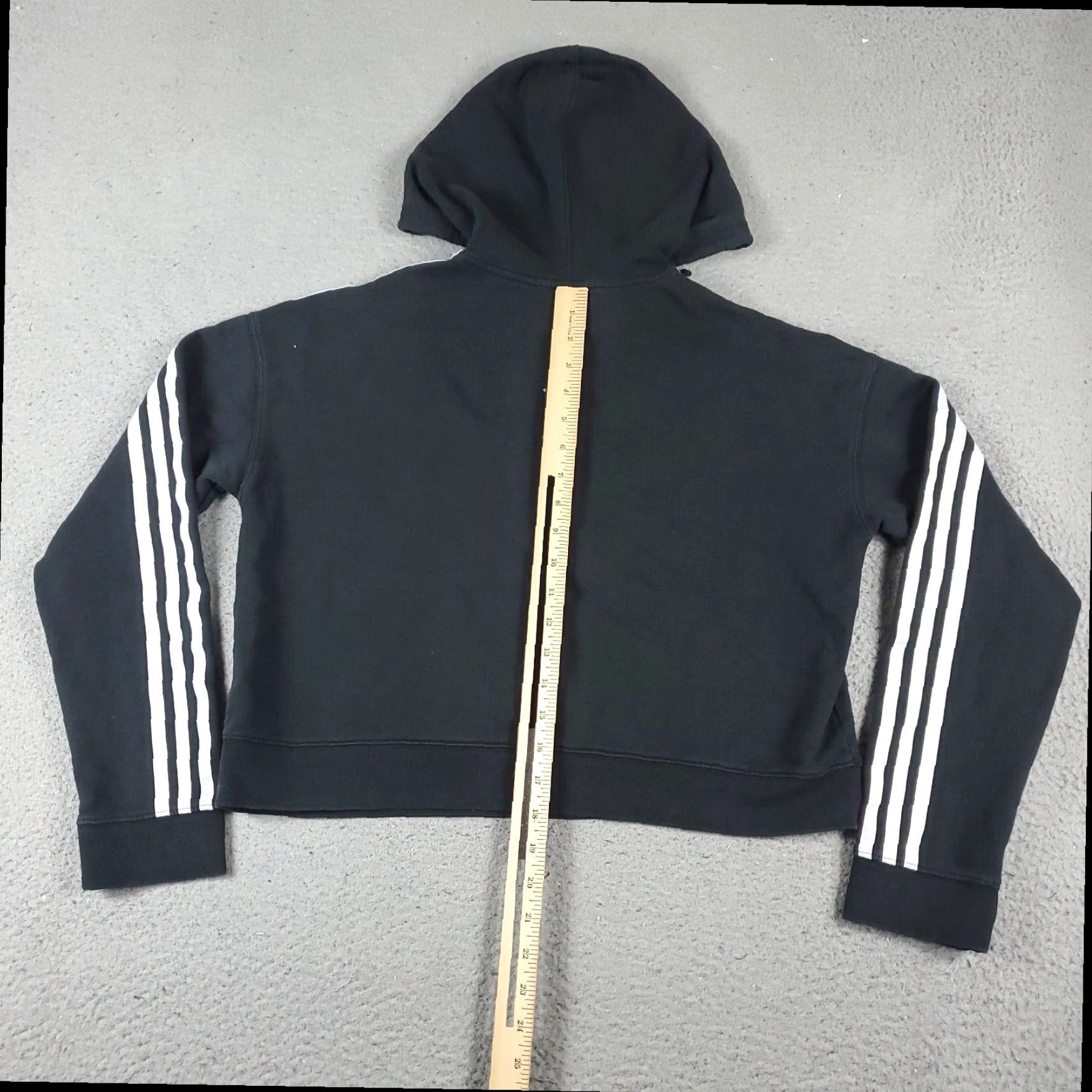 Adidas Adidas Pullover Hoodie Womens Small Black Cotton Blend Activewear Sweatshirt Size S / US 4 / IT 40 - 6 Thumbnail
