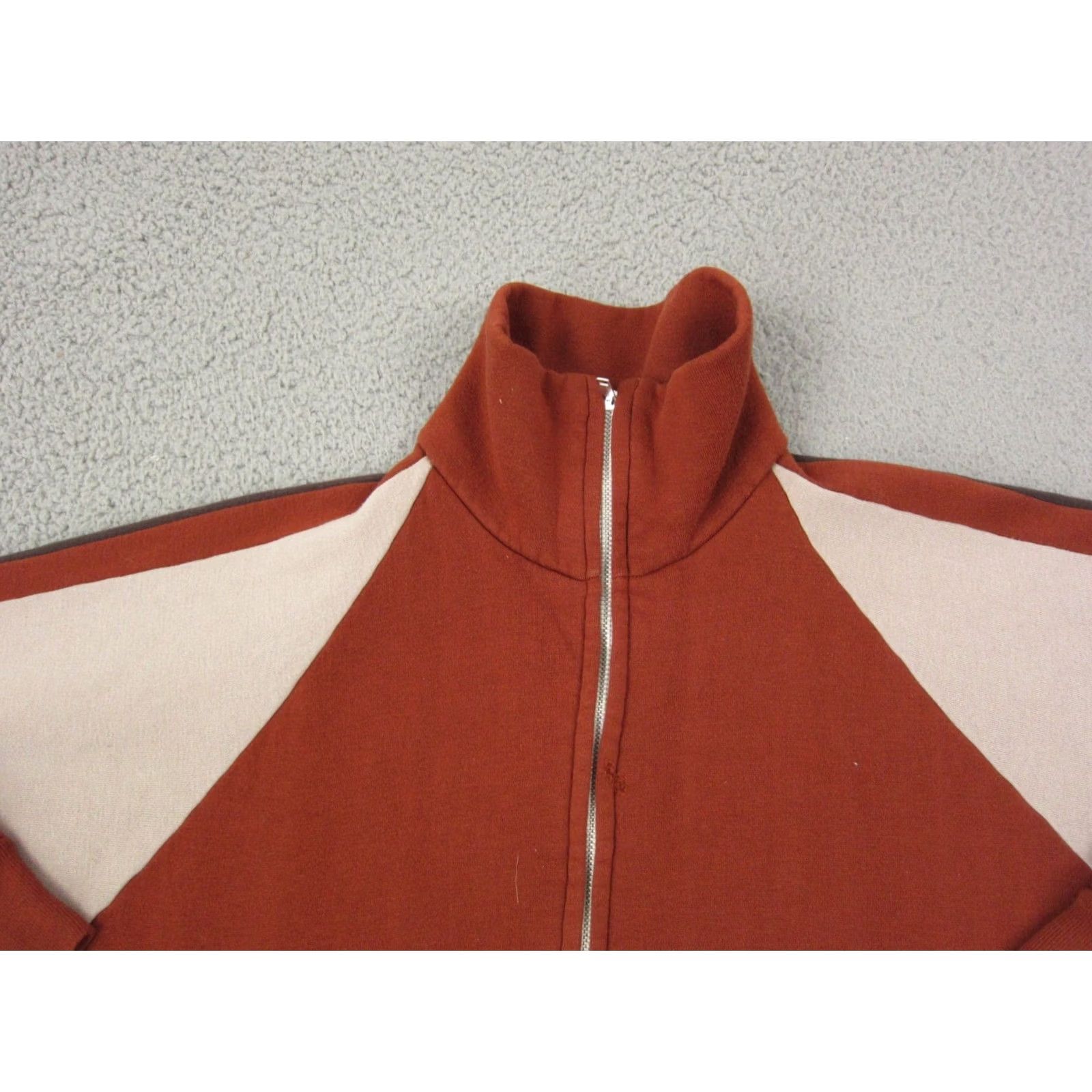 Vintage Vintage True Sweatshirt Mens L Orange Burnt Full Zip 60s 70s Track USA 80s 90s Skull Logo Pullover Gym & Training Mens Size US L / EU 52-54 / 3 - 2 Thumbnail