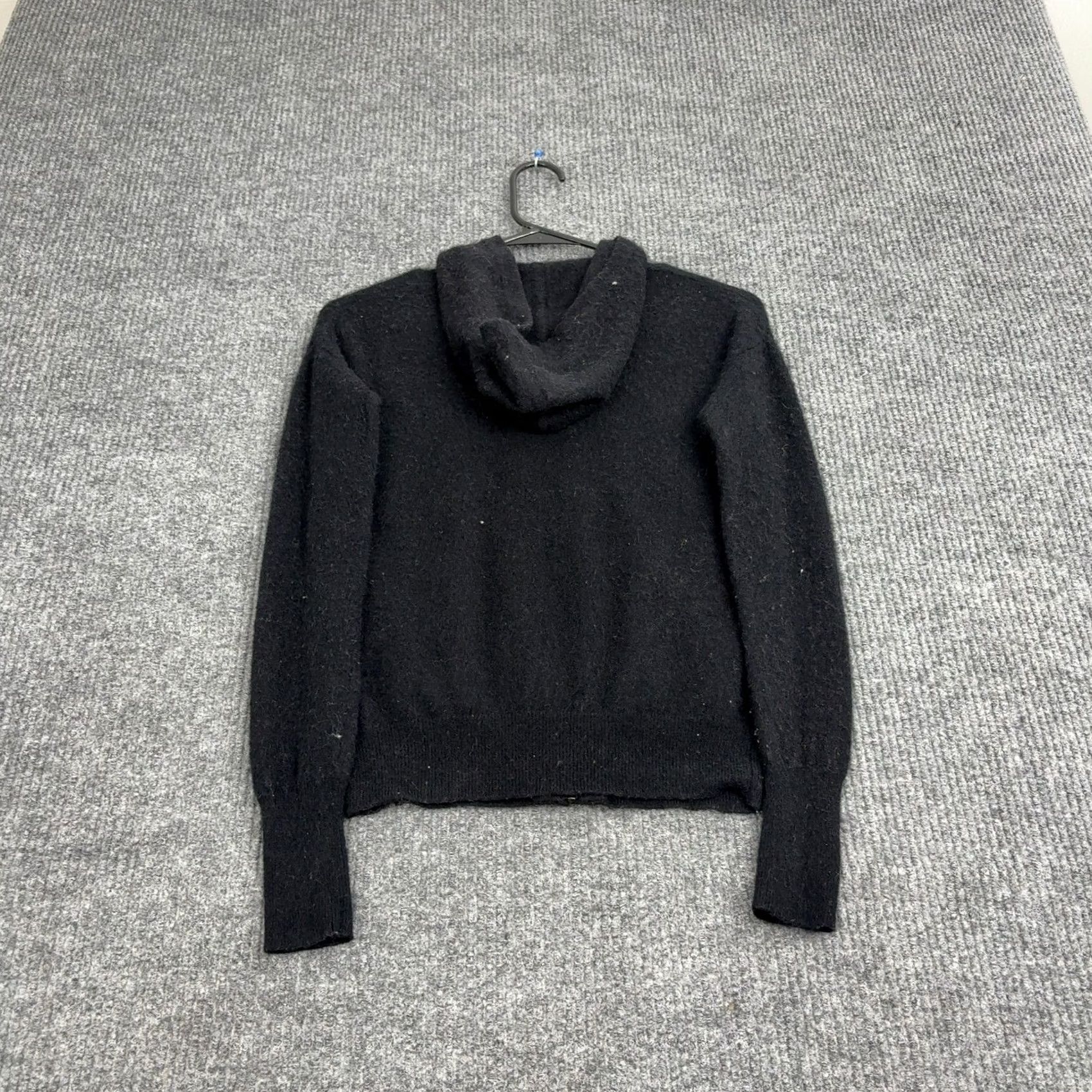 Vintage VINTAGE Amicale Hoodie Womens XS Black 100% Cashmere Full Zip Knit Sweater Basic Luxury Size XS / US 0-2 / IT 36-38 - 5 Thumbnail