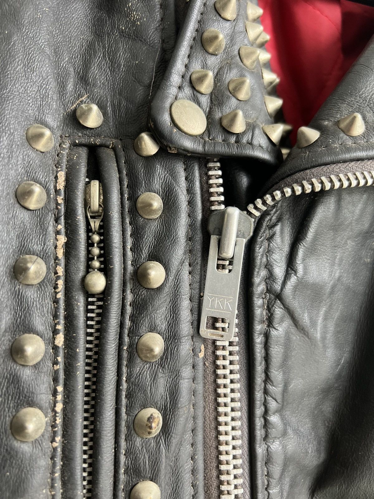 Kadoya 1980s Kadoya Style Stud Double Collar Leather Biker Jacket Size US M / EU 48-50 / 2 - 10 Thumbnail