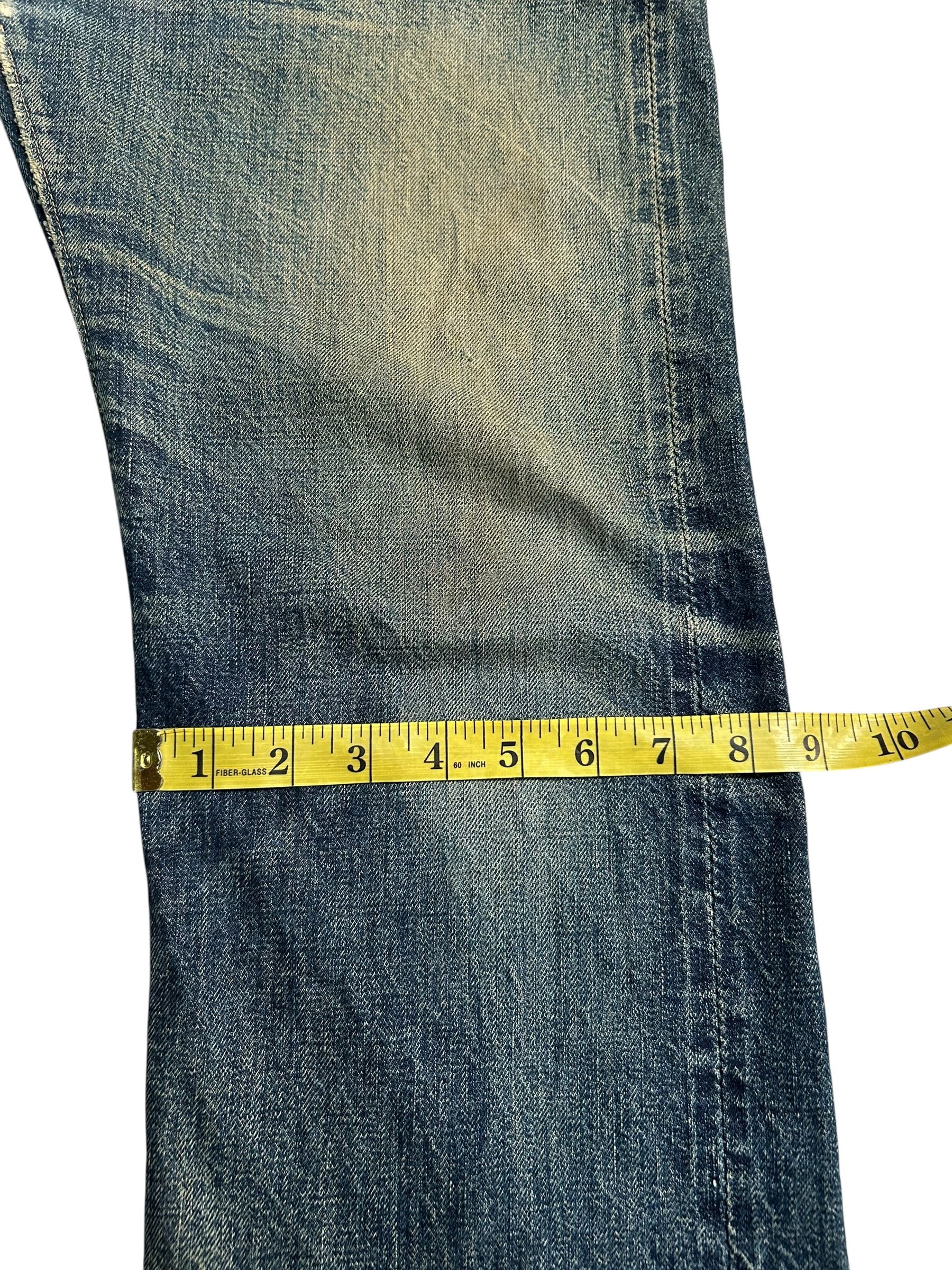 Kapital × Vintage × Warehouse VINTAGE WAREHOUSE 800 SELVEDGE BUTTON FLY DISTRESSED DENIM Size US 32 / EU 48 - 20 Thumbnail