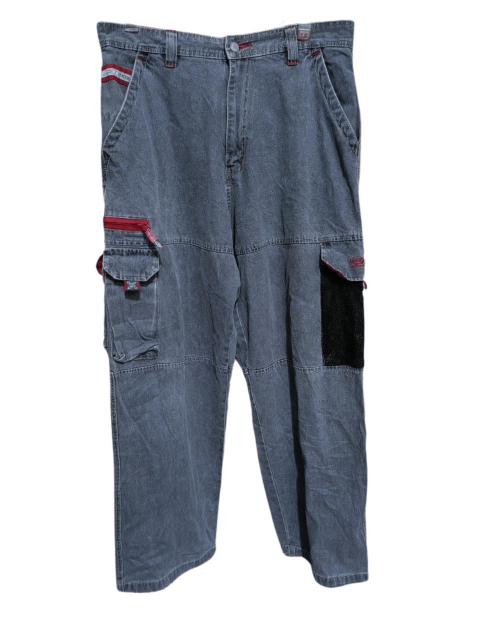 Y2K Piko Grey Tech Cargo Jeans (W34)