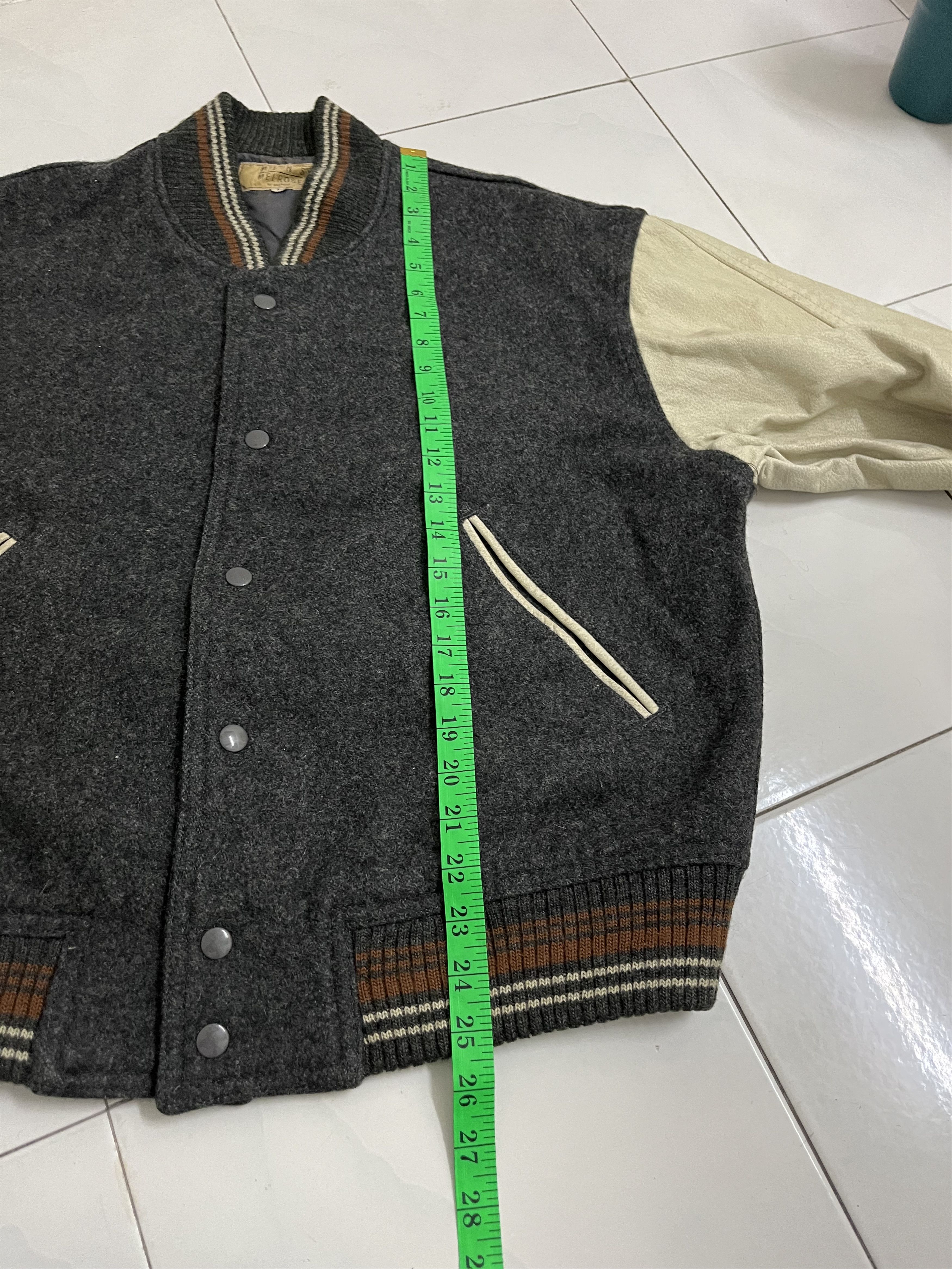 Vintage Men Melrose Leather Sleeve Varsity Jacket Size US L / EU 52-54 / 3 - 7 Thumbnail
