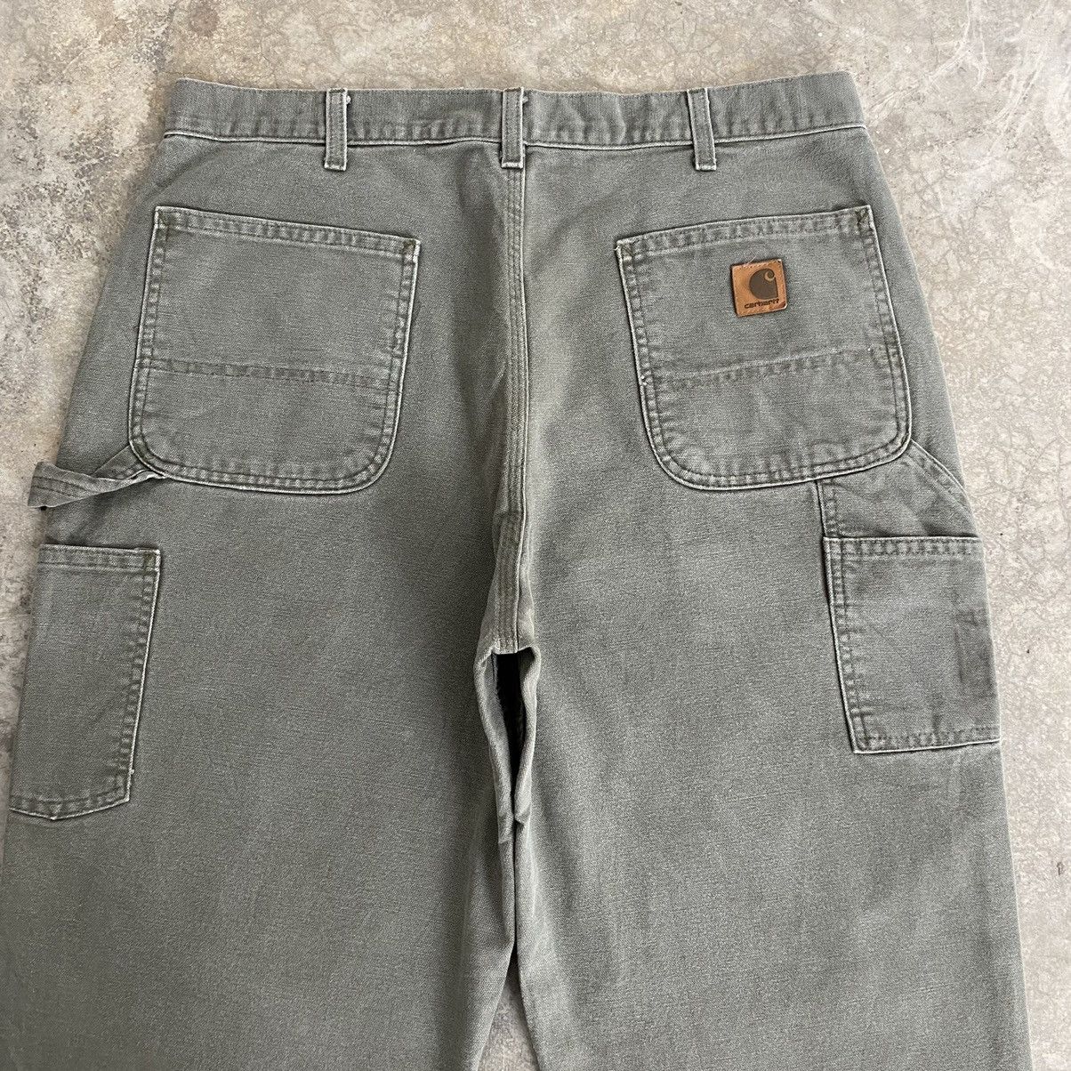 Carhartt VTG Carhartt Moss Green Carpenter Work Pants Size US 35 - 15 Thumbnail