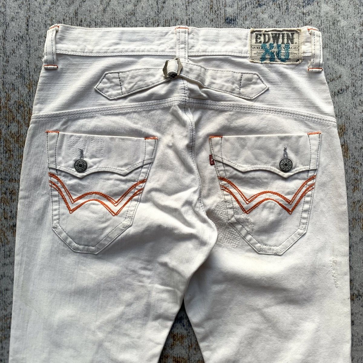 Japanese Brand Rare Japanese Brand Edwin Distressed Flared Jeans Size US 32 / EU 48 - 8 Thumbnail
