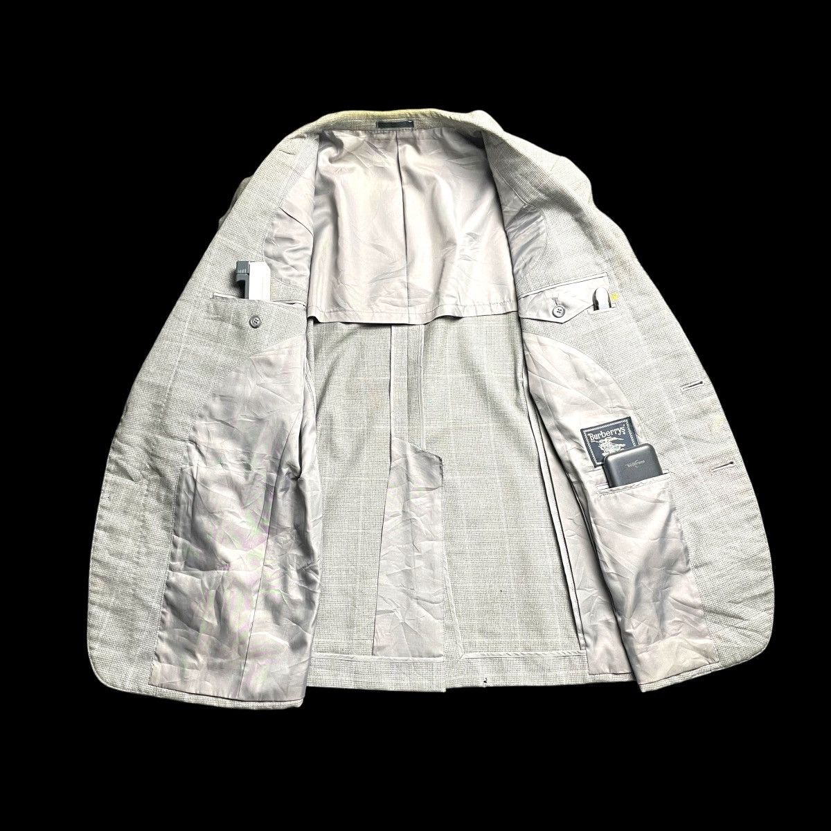 Burberry × Vintage VINTAGE BURBERRYS PURE NEW WOOL CHECKERED BLAZER COAT JACKET Size US M / EU 48-50 / 2 - 9 Thumbnail
