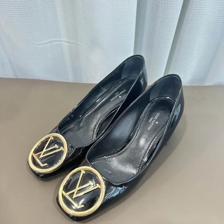 Louis Vuitton Louis Vuitton Black Chunky Heeled Shoes -2508 Size US 5.5 / EU 38 - 1 Thumbnail