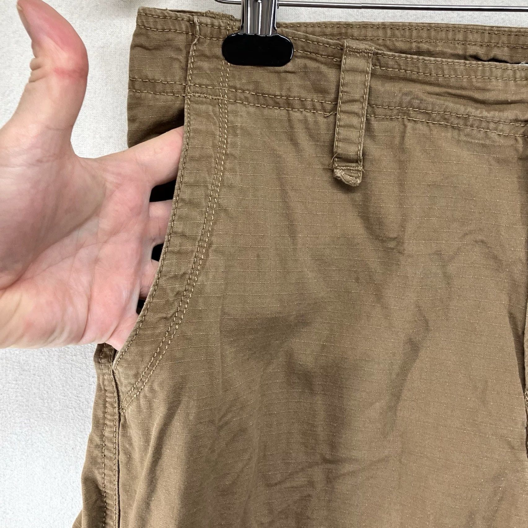 Vintage Urban Pipeline Men's Cargo Shorts Brown 34 Relaxed Fit Lightweight Outdoor 14" Inseam Size US 34 / EU 50 - 7 Thumbnail