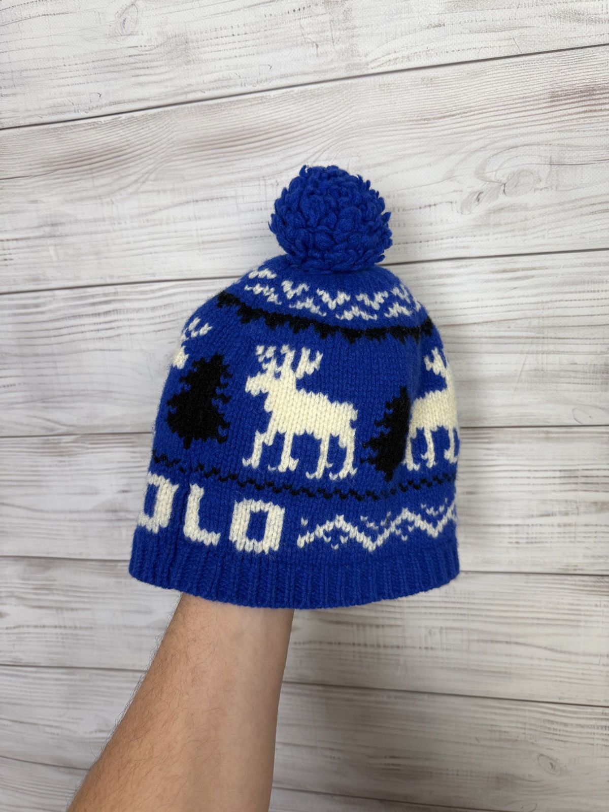 Polo Ralph Lauren Vintage Polo Ralph Lauren USA Logo Winter Wool Knit Beanie Size ONE SIZE - 5 Thumbnail