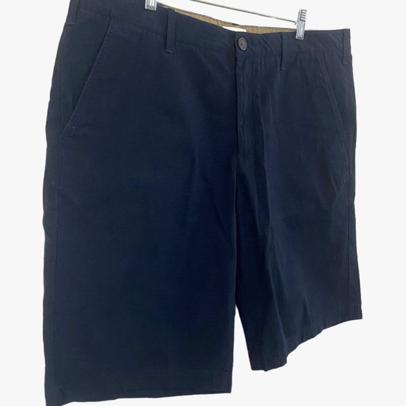 Timberland Timberland Chino Shorts Mens 38 Blue Relaxed Cotton Flat Front Pockets Casual Outdoor Ripstop Flat Front Size US 38 / EU 54 - 3 Thumbnail