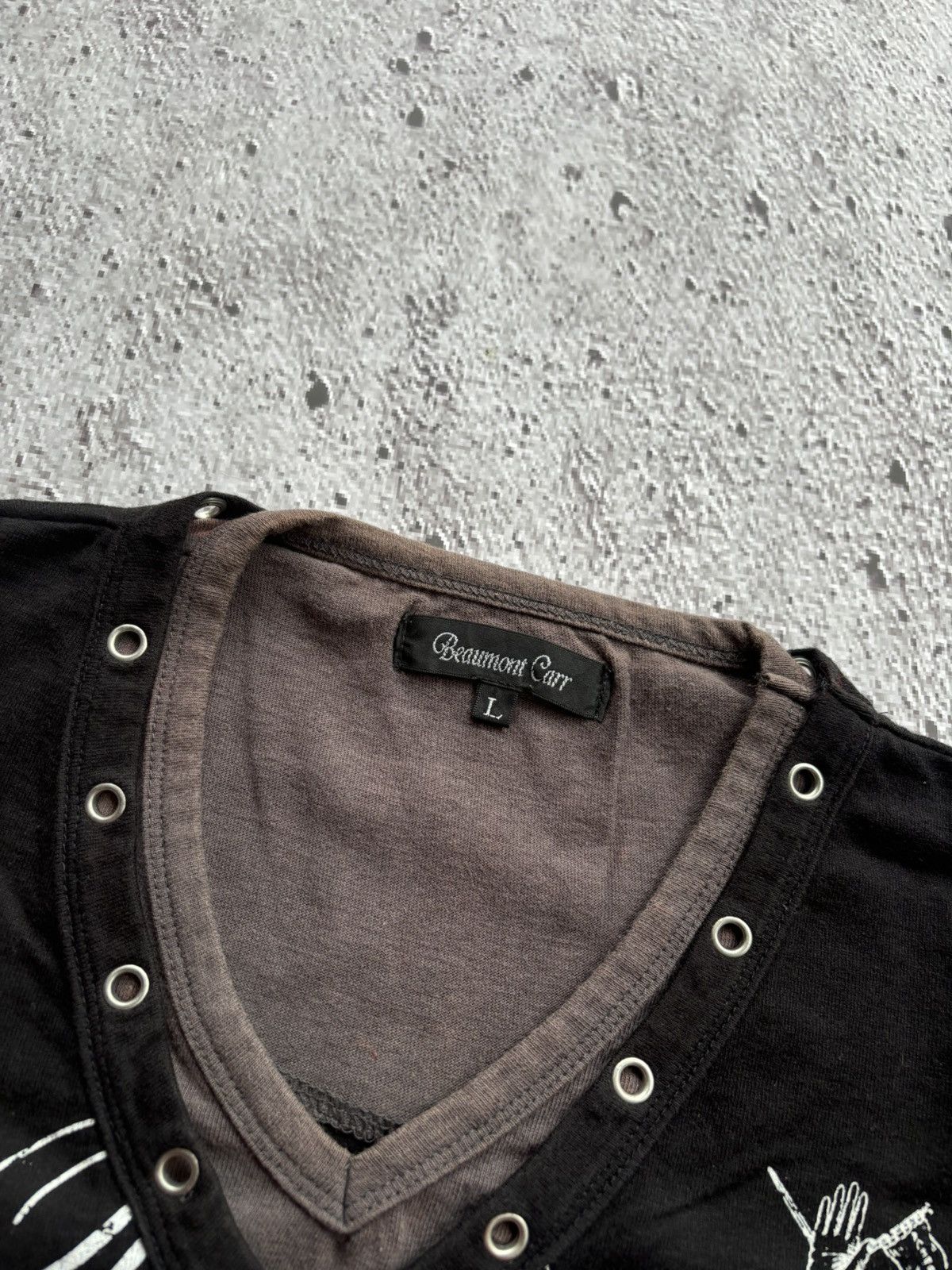 Le Grande Bleu (L.G.B.) Y2k Double Layer Beaumont Carr Poem Skull Punk Style Size US L / EU 52-54 / 3 - 5 Thumbnail