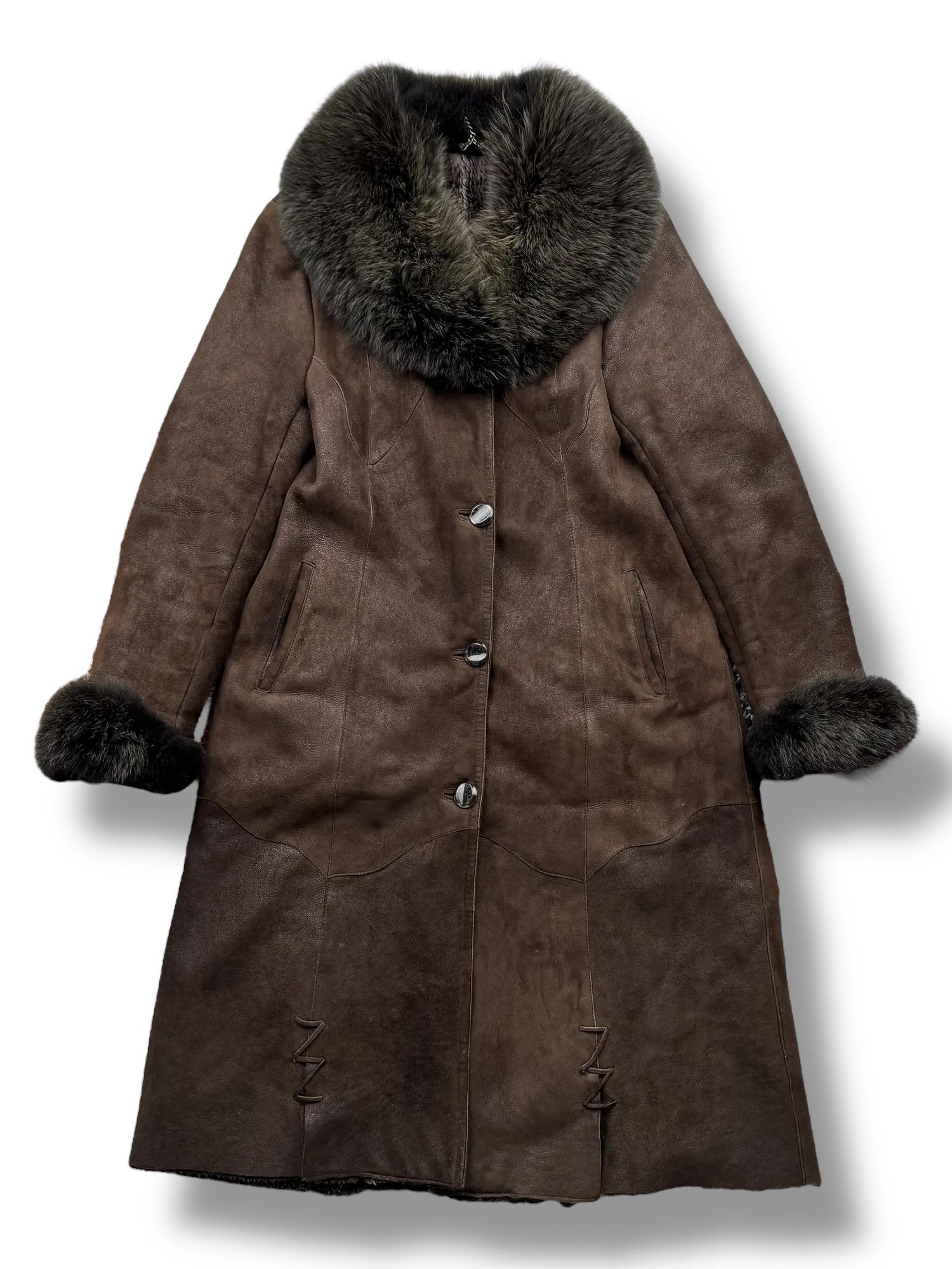 Japanese Brand Real Sheepskin With Real Fur Details From The 90s(V148) Size M / US 6-8 / IT 42-44 - 1 Thumbnail